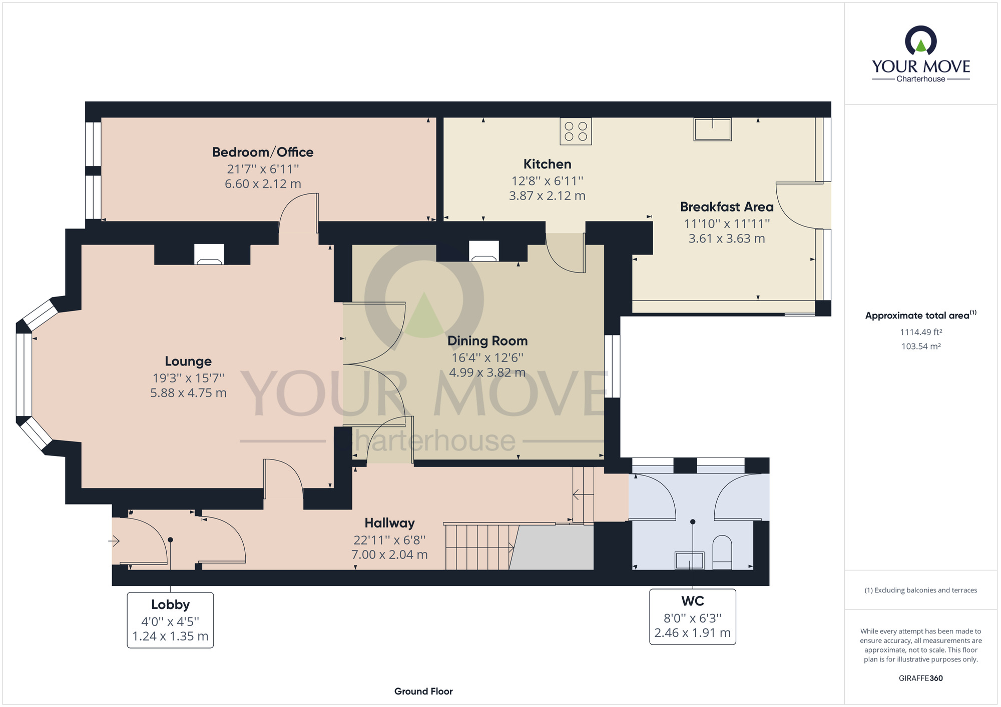 Floorplan of 7 bedroom Mid Terrace House for sale, Clarendon Road, Margate, Kent, CT9