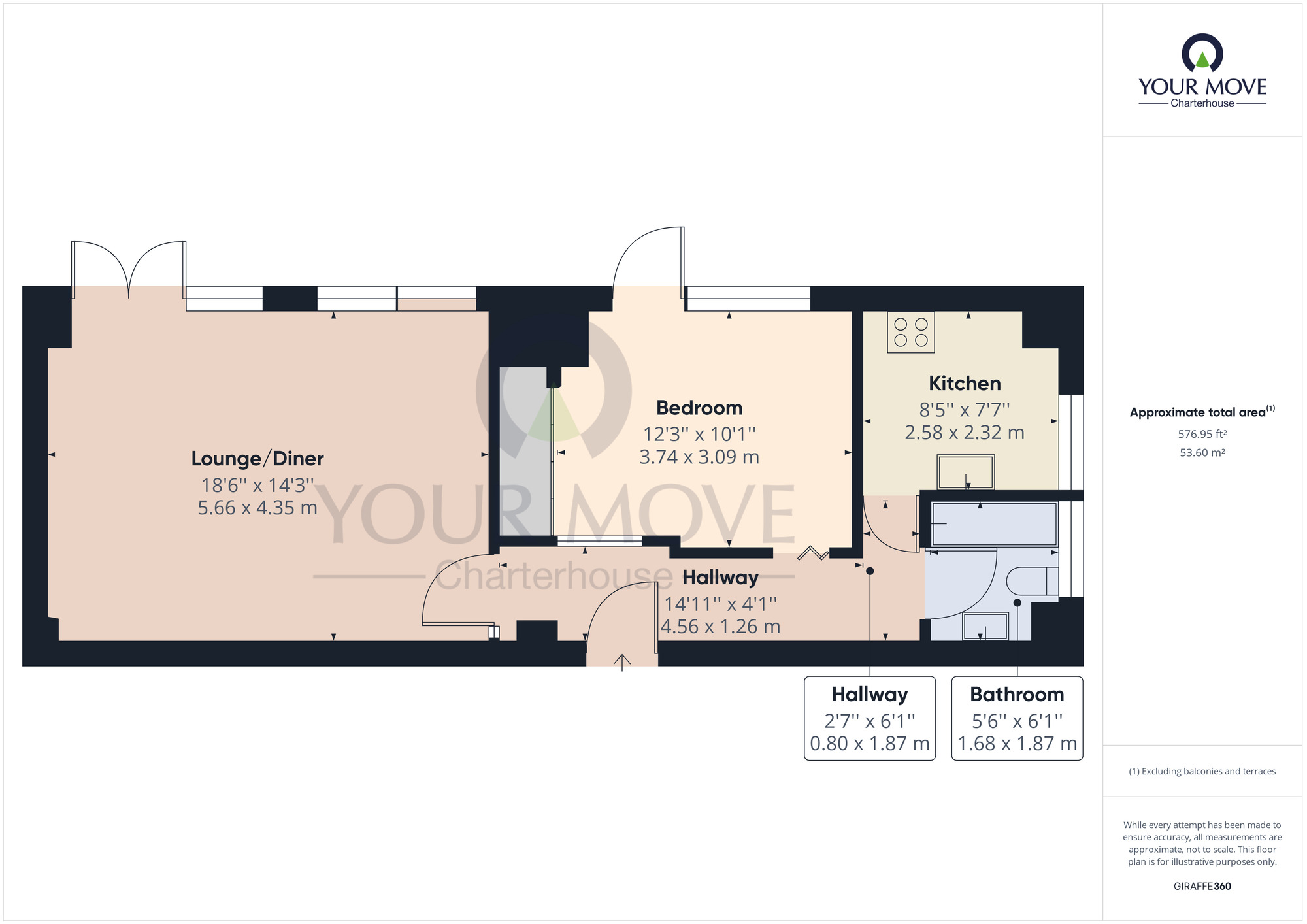 Floorplan of 1 bedroom  Flat for sale, Northumberland Avenue, Margate, Kent, CT9