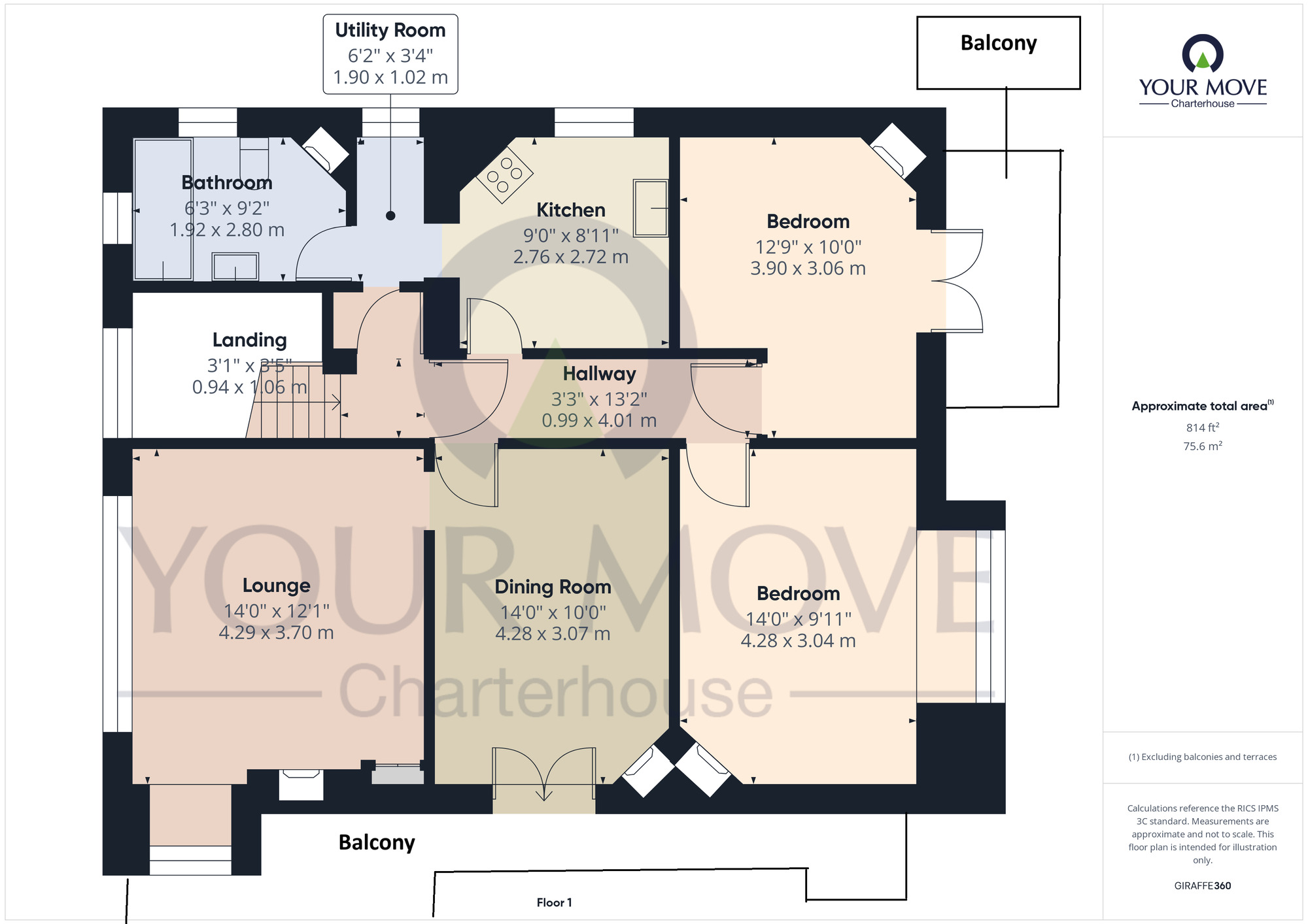Floorplan of 3 bedroom  Flat for sale, Alpha Road, Birchington, Kent, CT7