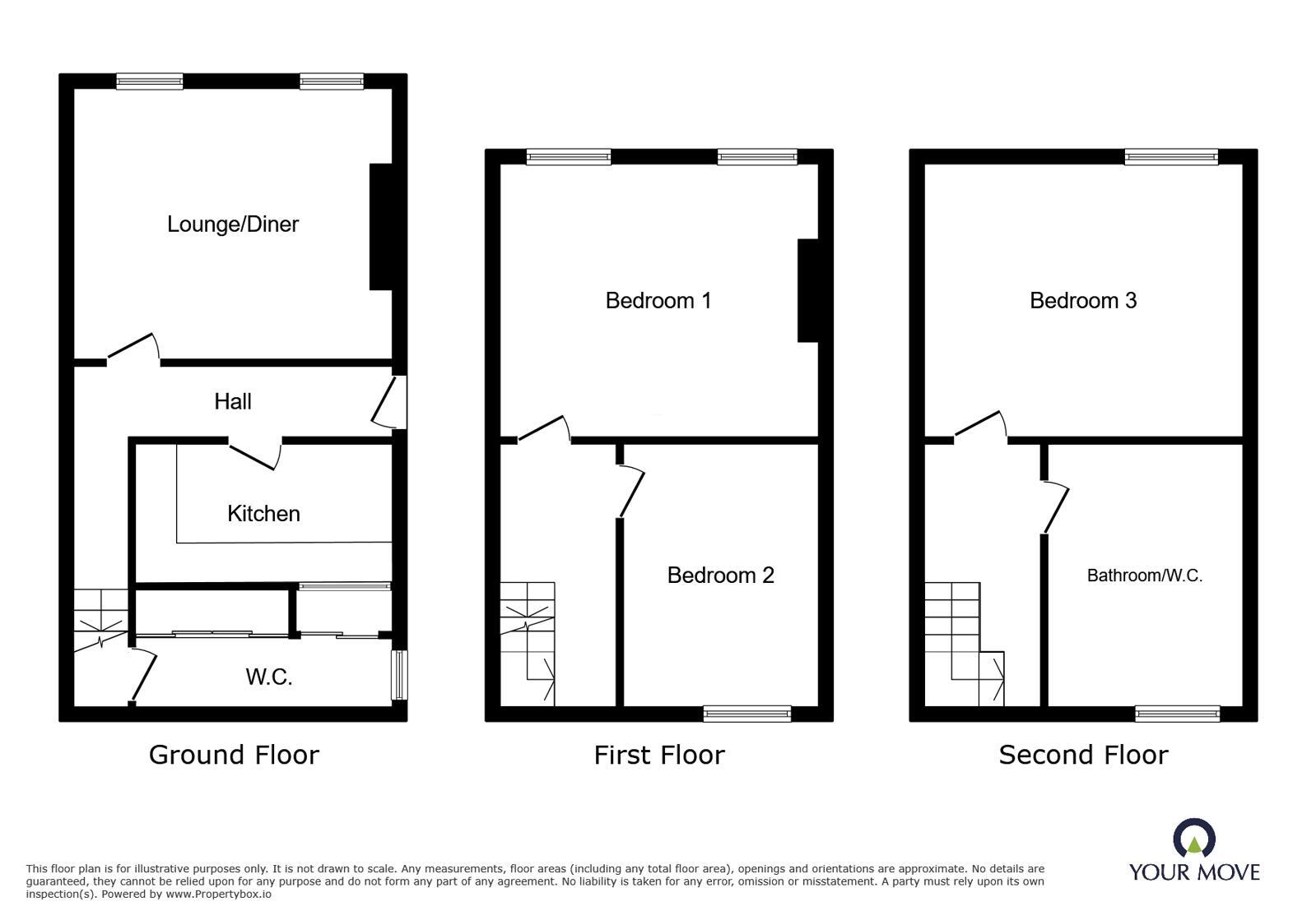 Floorplan of 3 bedroom Flat to rent, High Street, Margate, Kent, CT9