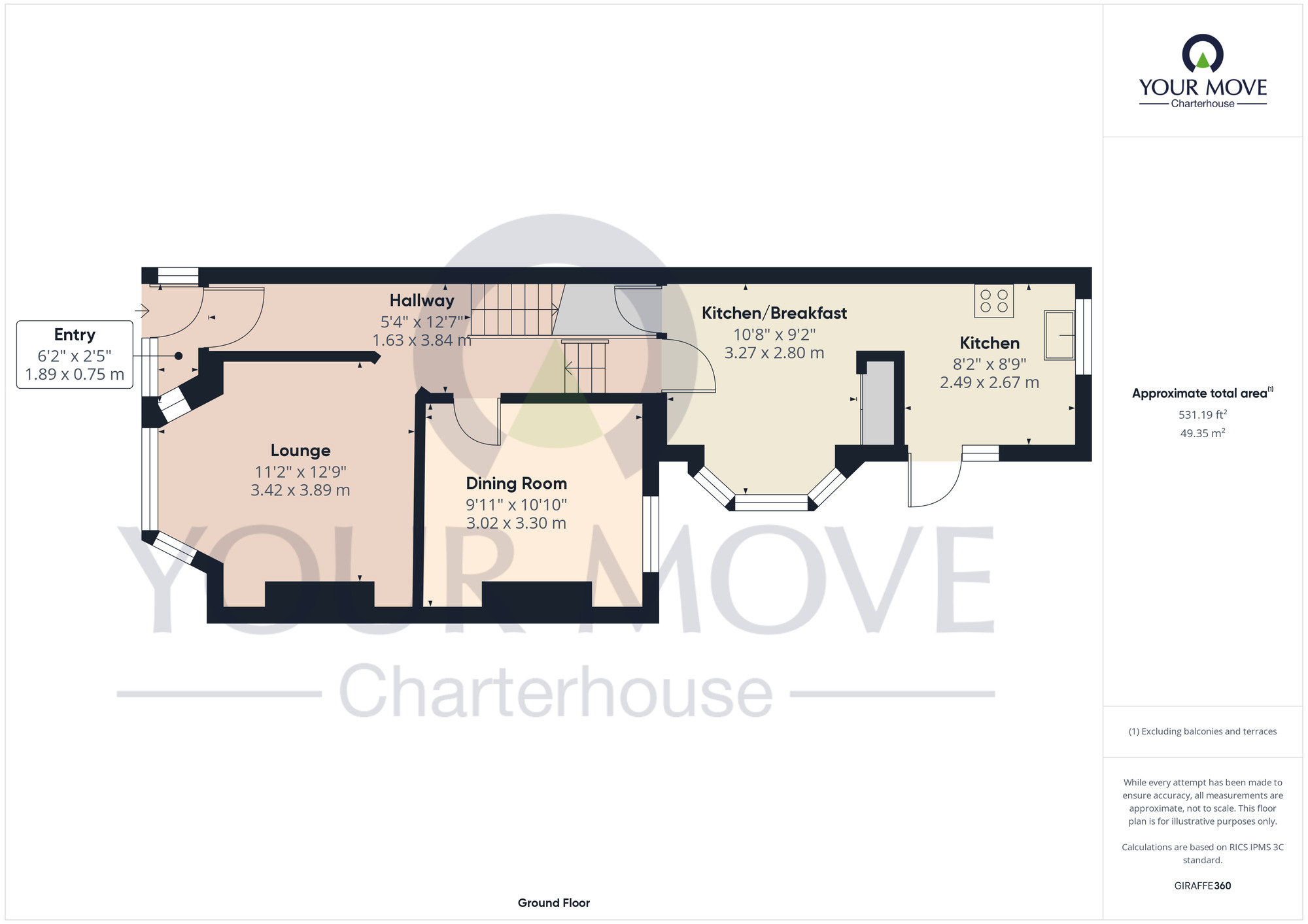 Floorplan of 4 bedroom Mid Terrace House for sale, Victoria Avenue, Margate, Kent, CT9