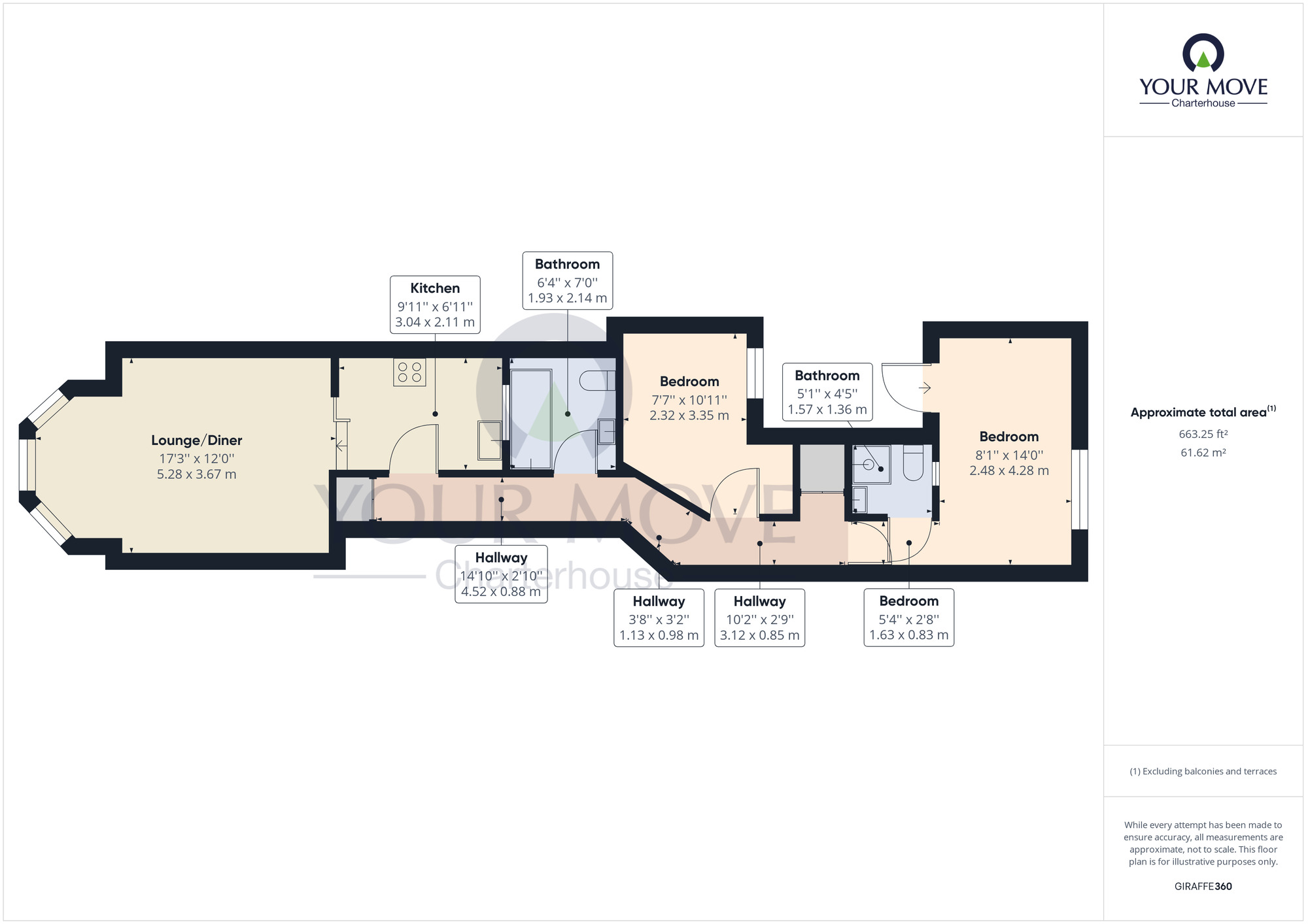 Floorplan of 2 bedroom  Flat for sale, Royal Esplanade, Margate, Kent, CT9
