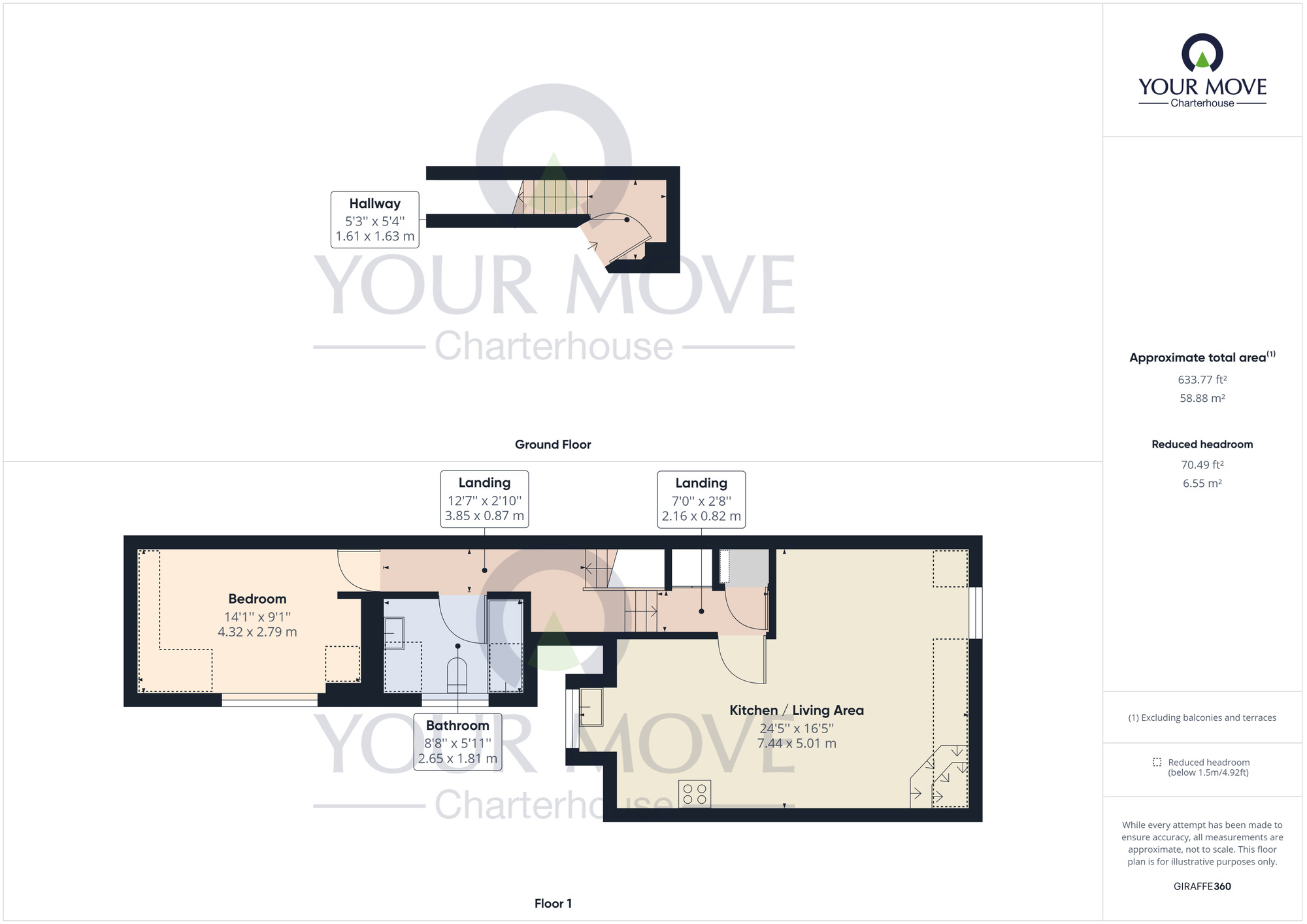 Floorplan of 1 bedroom  Flat for sale, Royal Esplanade, Margate, Kent, CT9