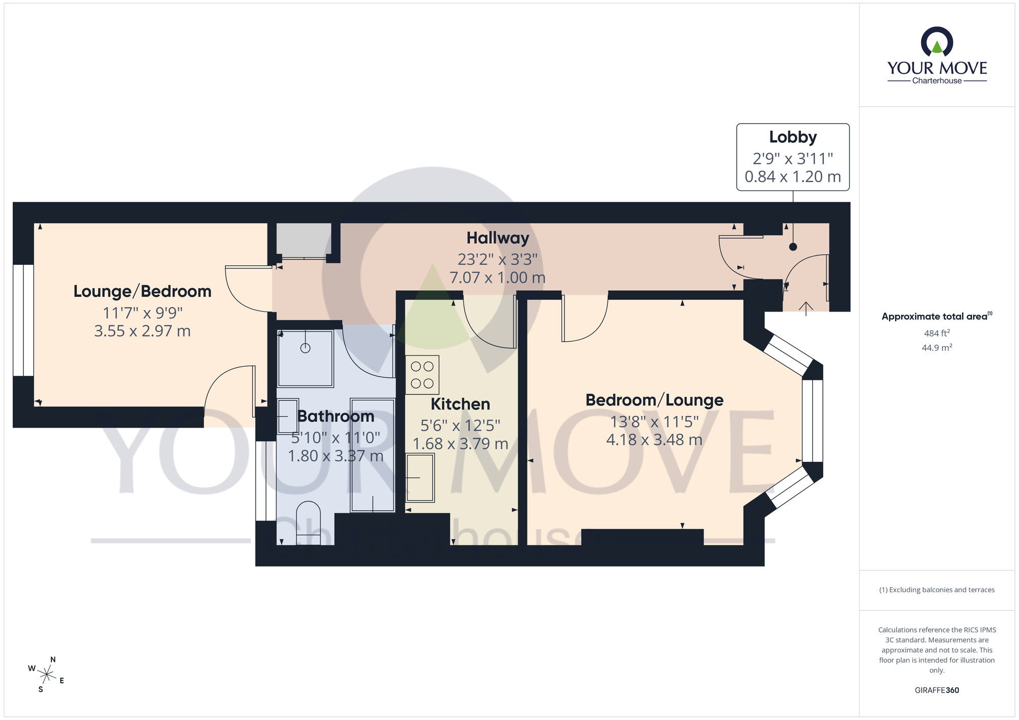 Floorplan of 1 bedroom Flat for sale, Westbrook Road, Margate, Kent, CT9
