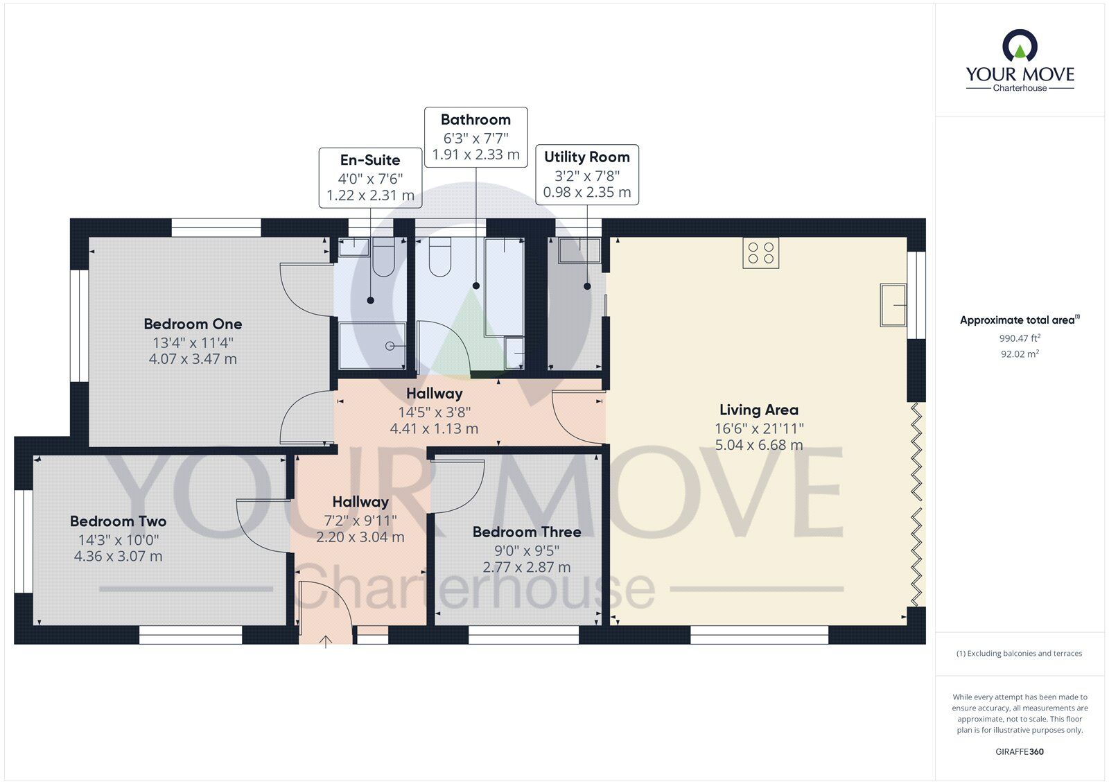 Floorplan of 3 bedroom Detached Bungalow for sale, Brunswick Road, Birchington, Kent, CT7