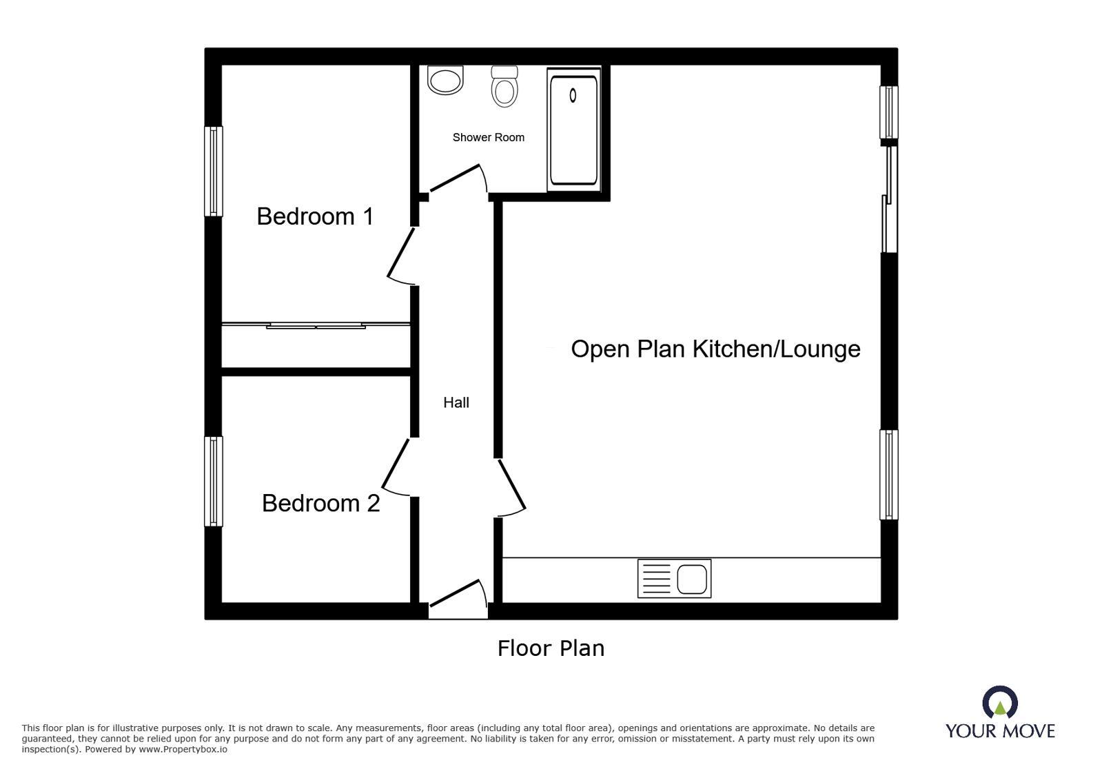 Floorplan of 2 bedroom Flat to rent, King Street, Margate, Kent, CT9