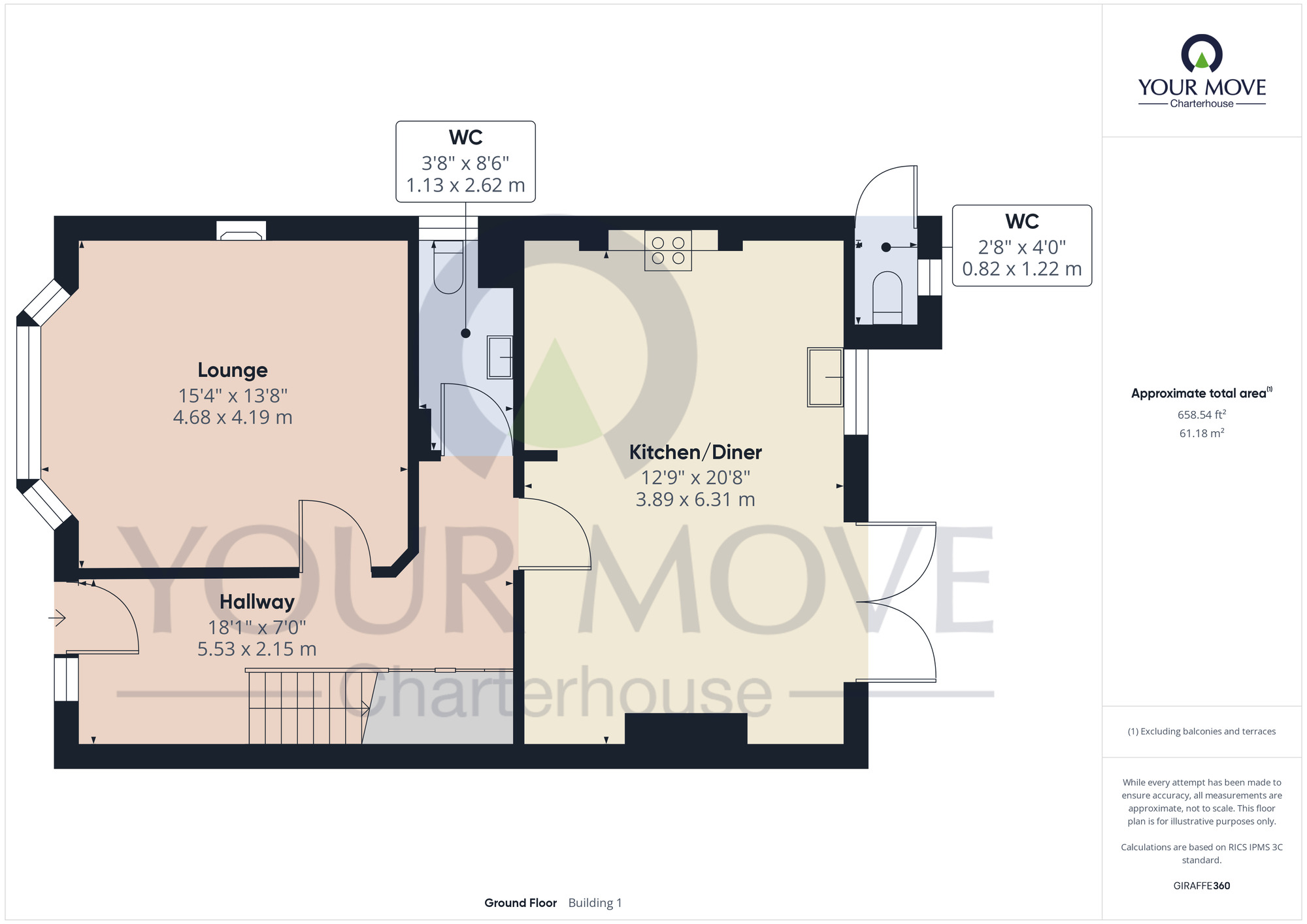 Floorplan of 4 bedroom Semi Detached House for sale, Hartsdown Road, Margate, Kent, CT9