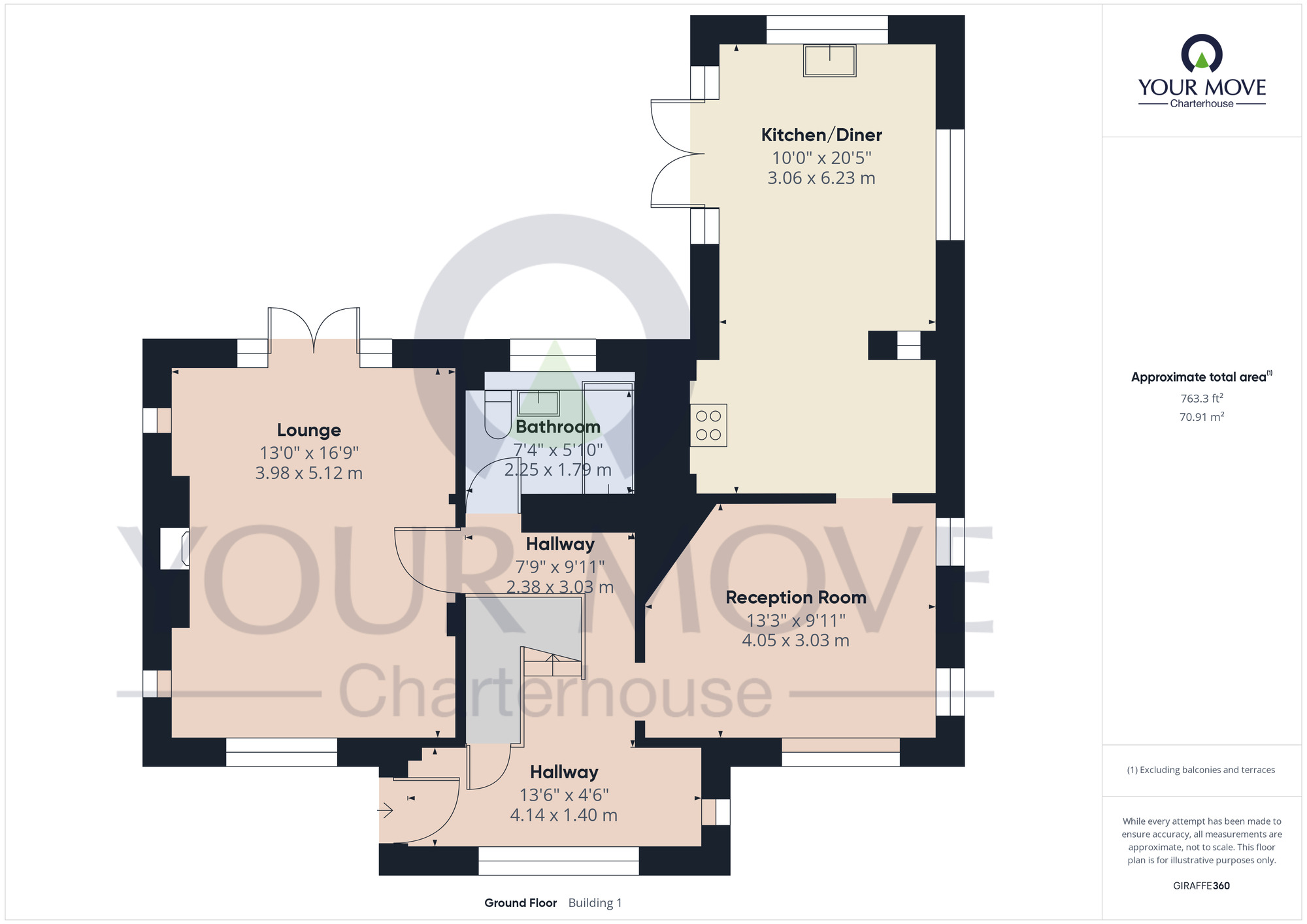 Floorplan of 2 bedroom Detached House for sale, Foreland Avenue, Margate, Kent, CT9