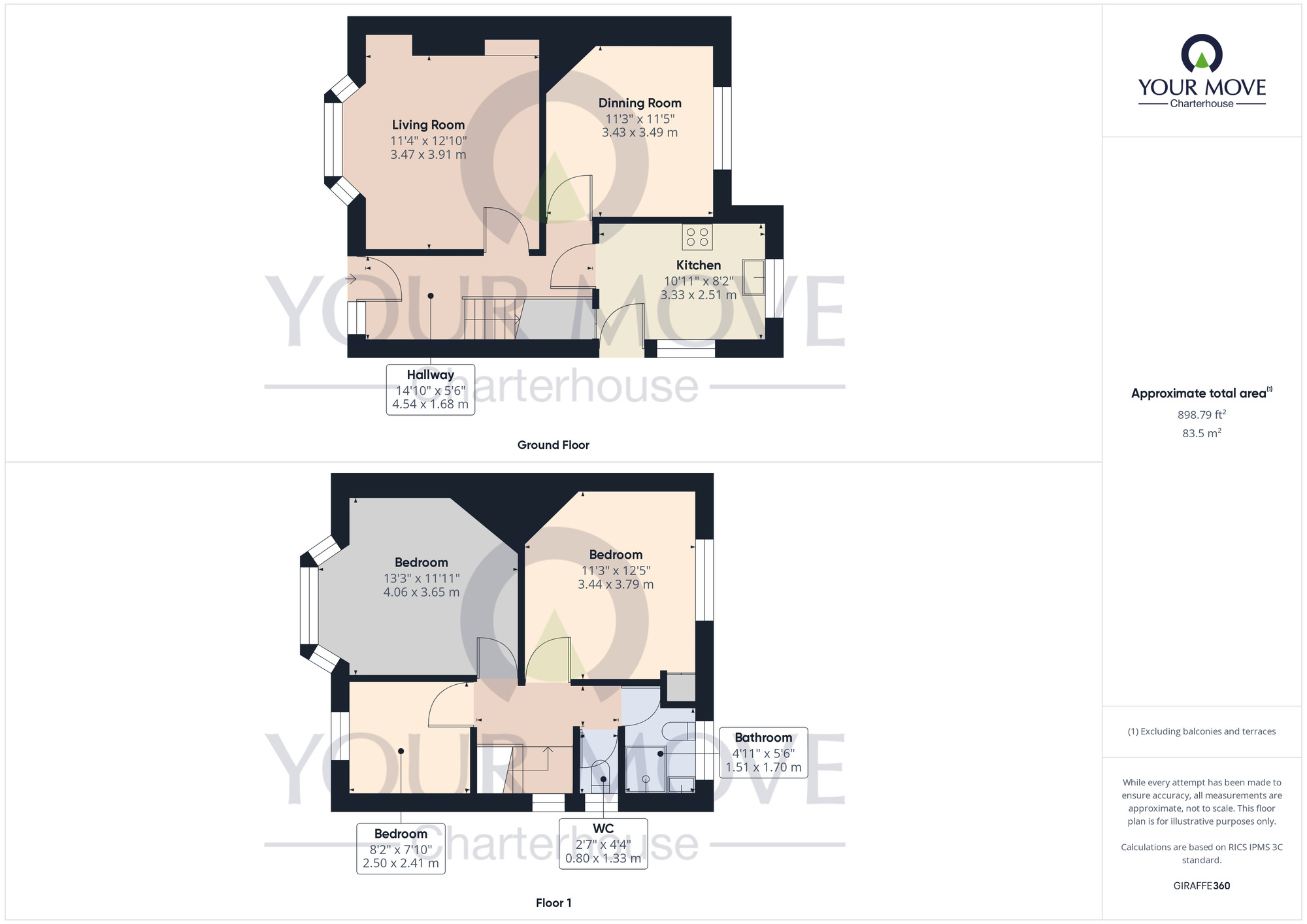Floorplan of 3 bedroom Semi Detached House for sale, College Road, Margate, Kent, CT9