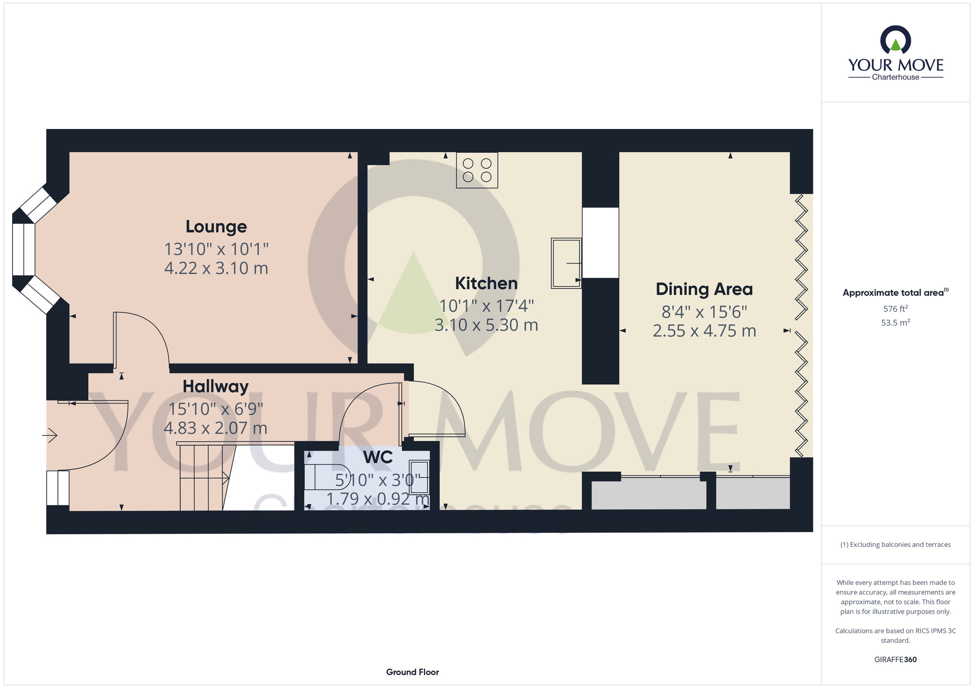 Floorplan of 3 bedroom Semi Detached House for sale, Sunrise Close, Margate, Kent, CT9