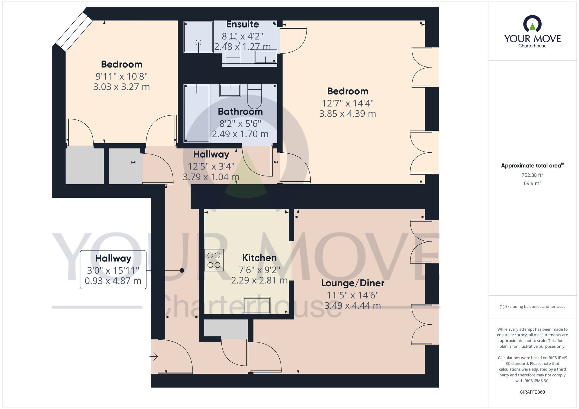 Floorplan of 2 bedroom  Flat for sale, The Royal Seabathing, Canterbury Road, Kent, CT9