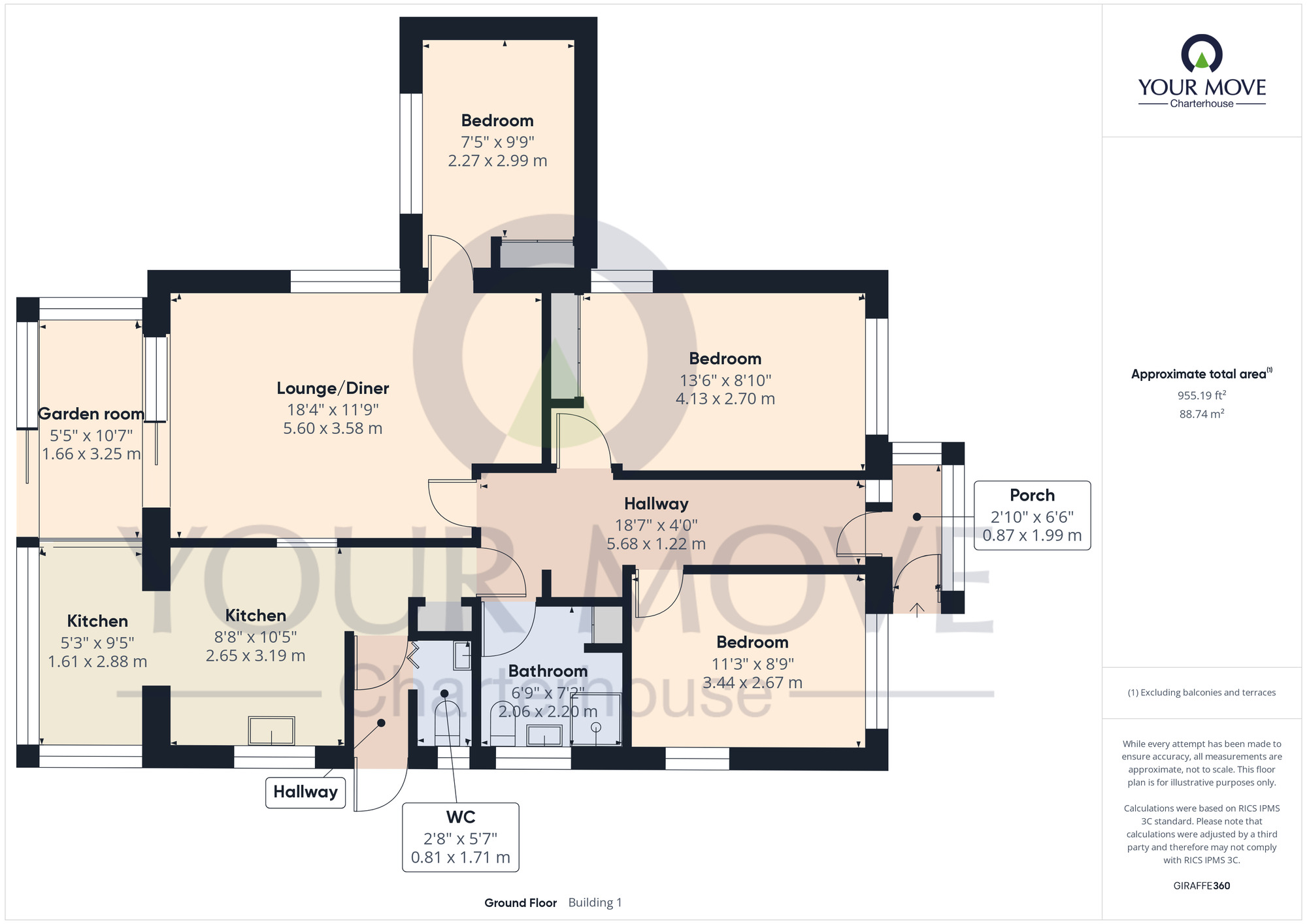 Floorplan of 3 bedroom Detached Bungalow for sale, Kingfisher Close, Margate, Kent, CT9