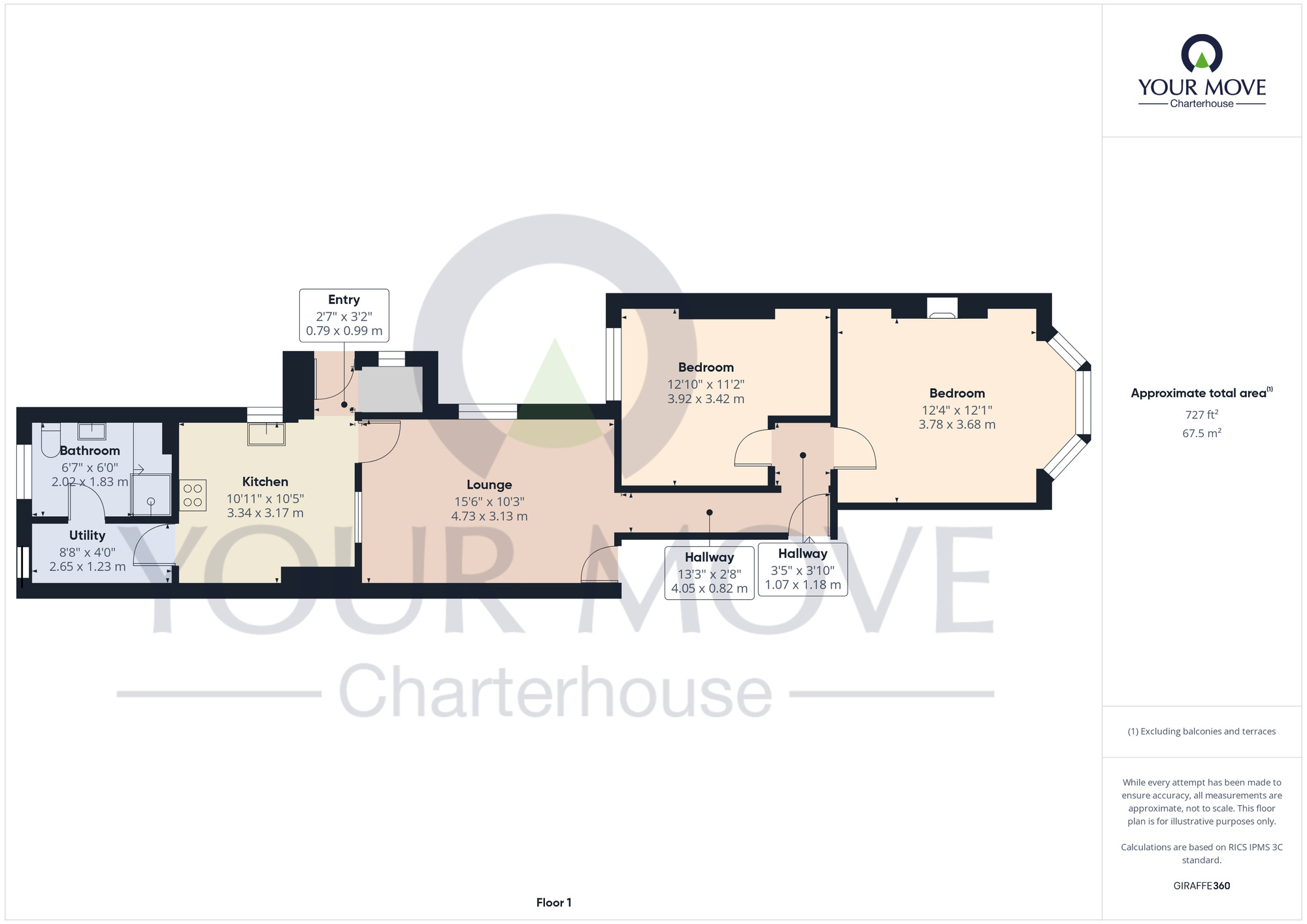 Floorplan of 2 bedroom  Flat for sale, Lyndhurst Avenue, Margate, Kent, CT9