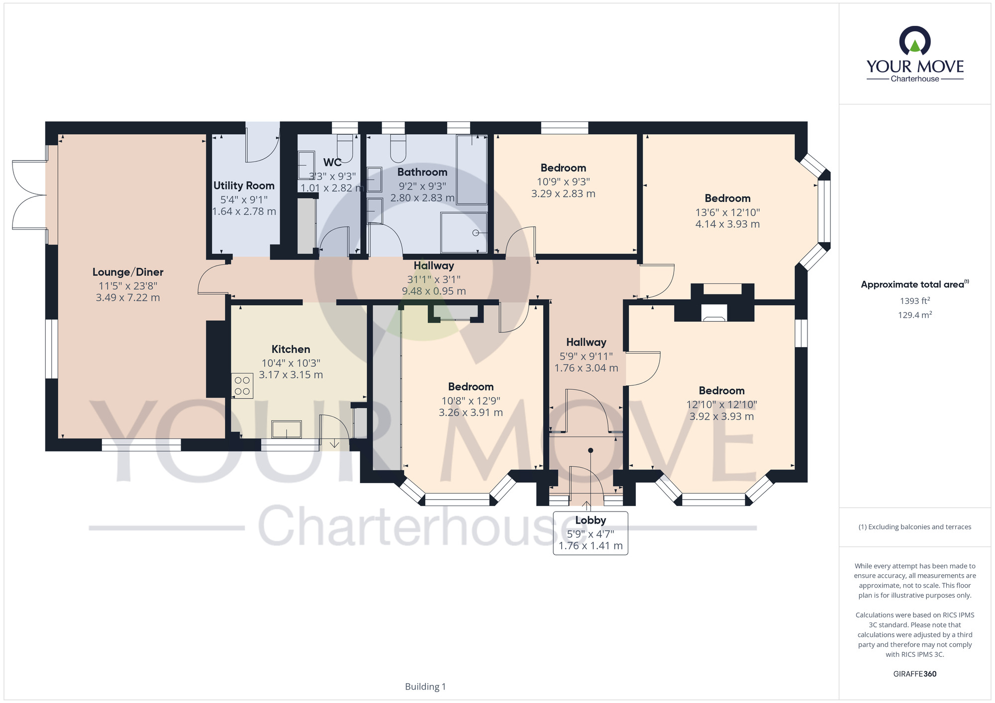 Floorplan of 4 bedroom Detached Bungalow for sale, Wellis Gardens, Margate, Kent, CT9