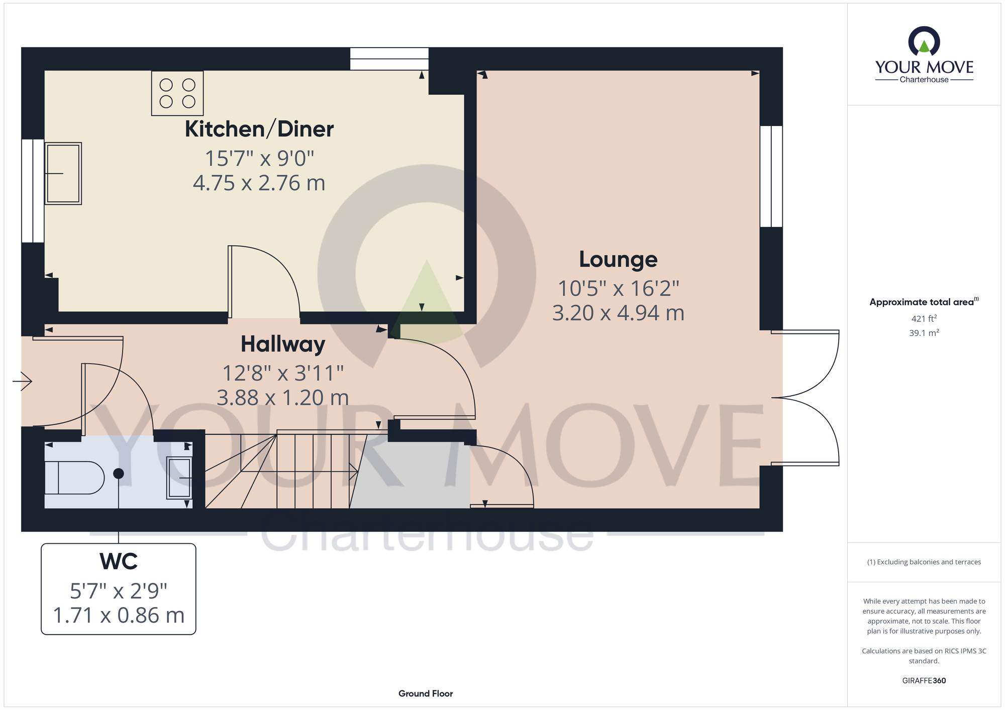 Floorplan of 3 bedroom Semi Detached House for sale, Bootes Close, Margate, Kent, CT9