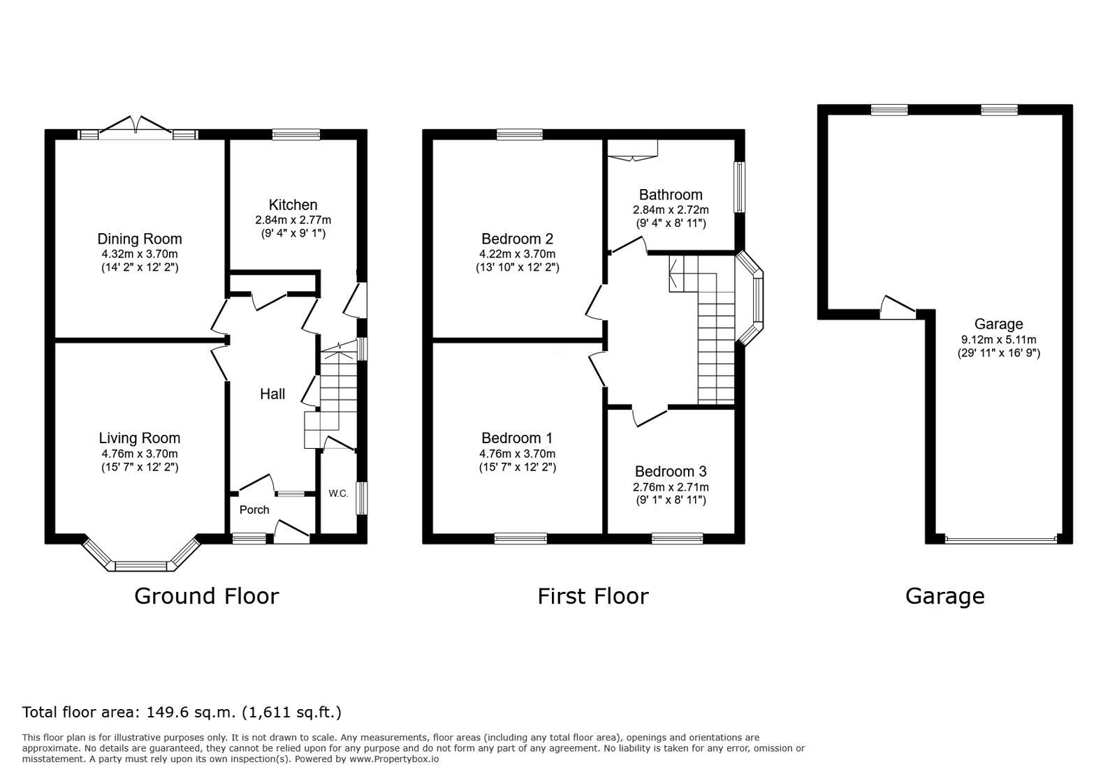 Floorplan of 3 bedroom Semi Detached House for sale, Leicester Avenue, Cliftonville, Kent, CT9