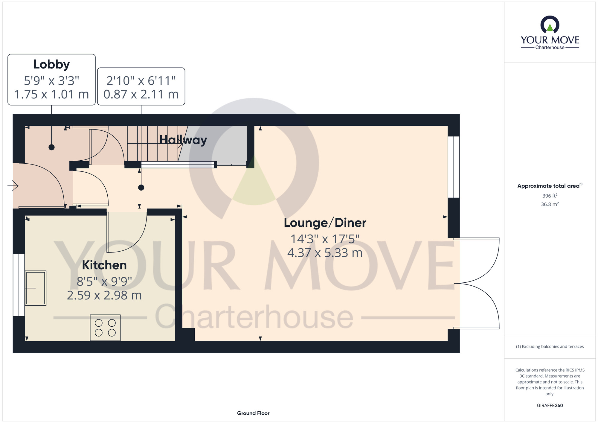 Floorplan of 3 bedroom End Terrace House for sale, Dane Valley Road, Margate, Kent, CT9