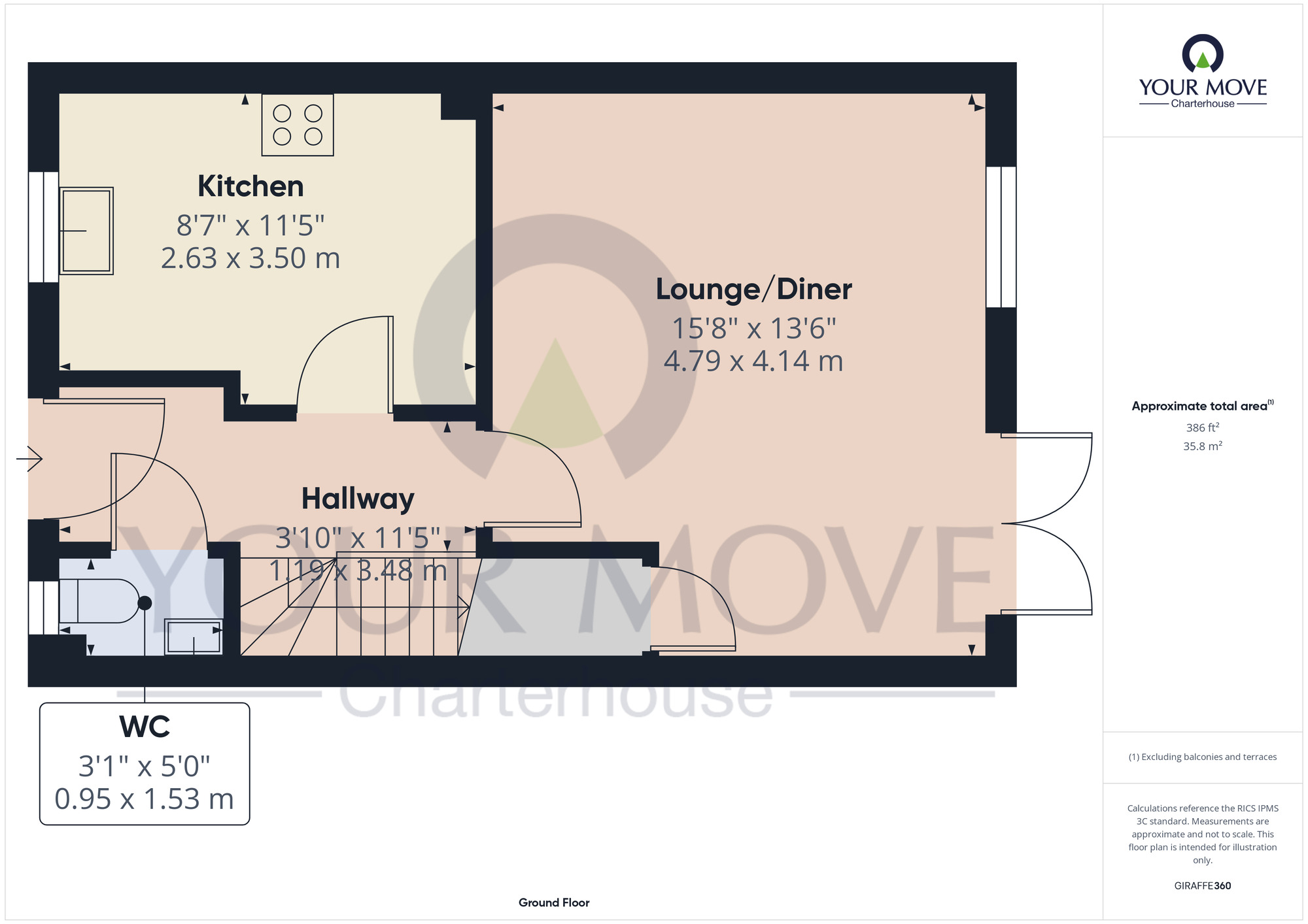 Floorplan of 3 bedroom End Terrace House for sale, Star Lane, Margate, Kent, CT9
