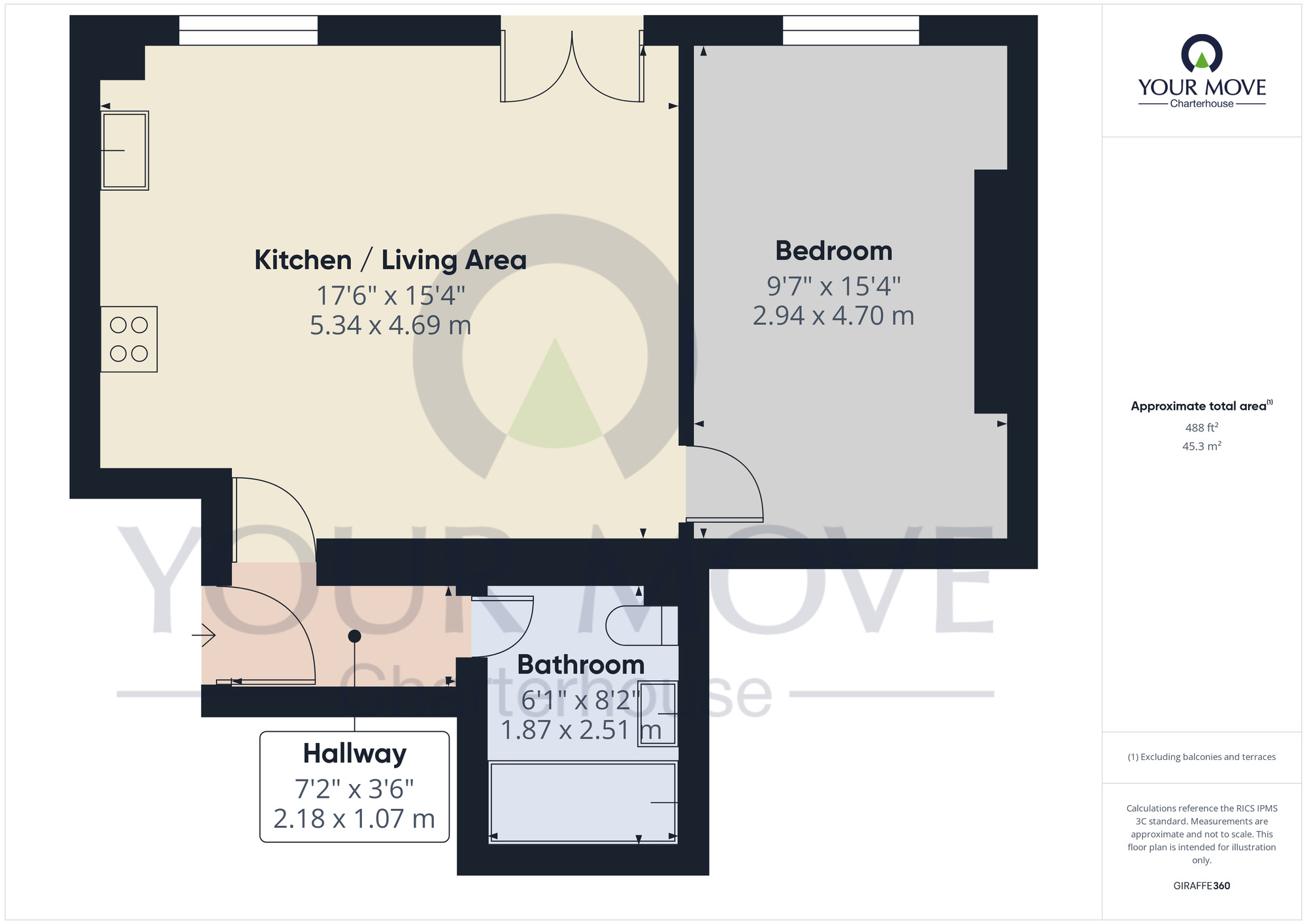 Floorplan of 1 bedroom  Flat for sale, Royal Crescent, Margate, Kent, CT9