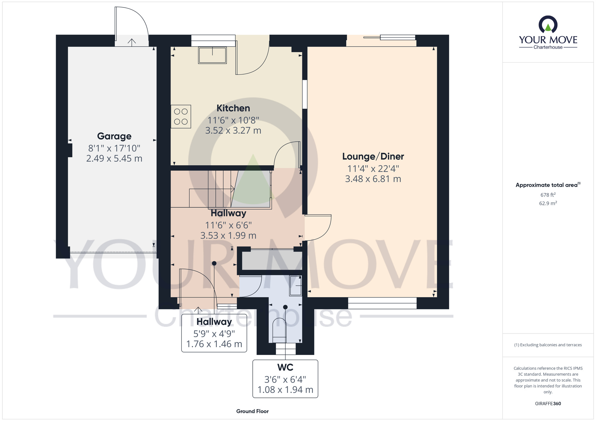 Floorplan of 4 bedroom Detached House for sale, Ivychurch Gardens, Cliftonville, Kent, CT9