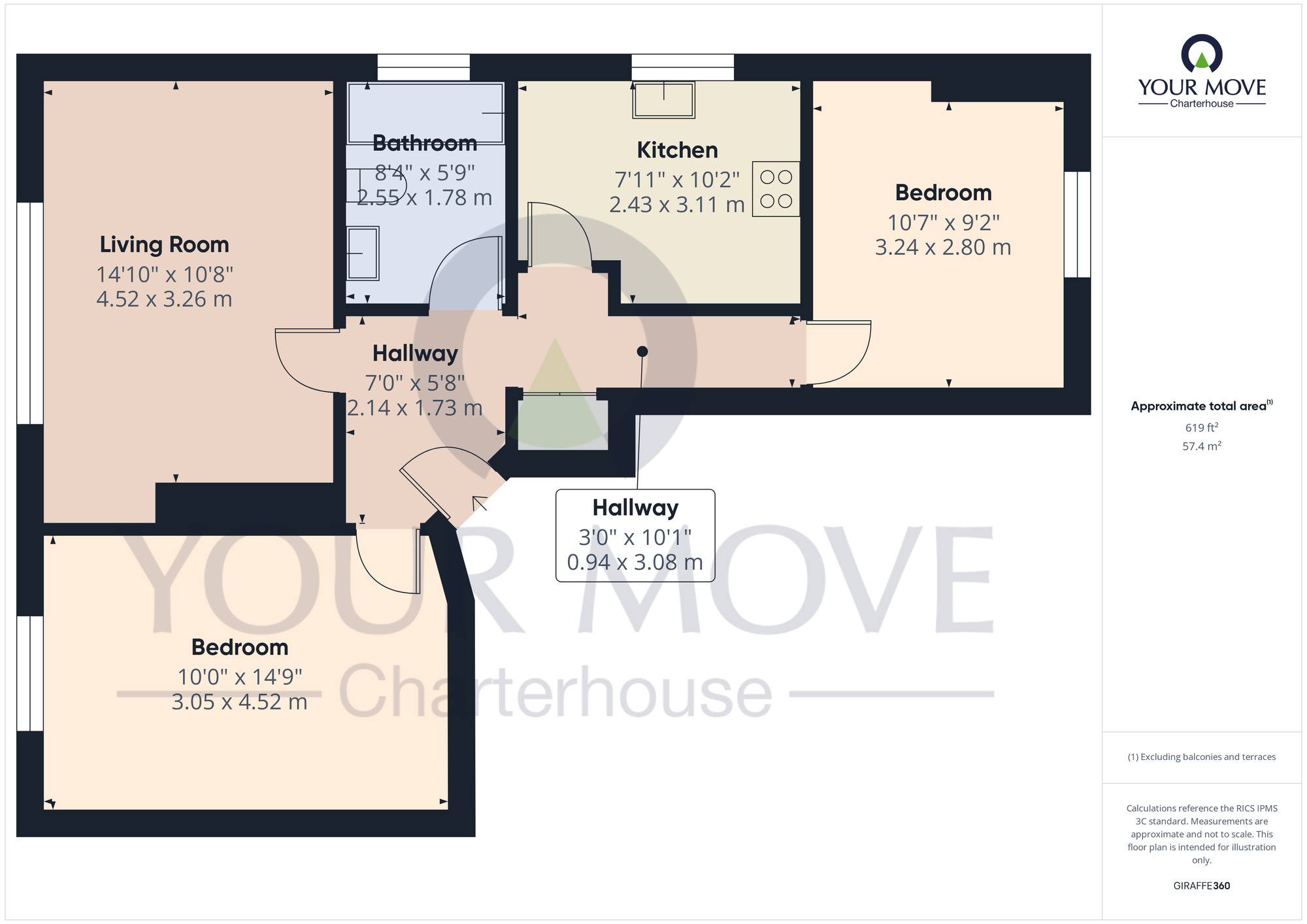 Floorplan of 2 bedroom  Flat for sale, Approach Road, Margate, Kent, CT9