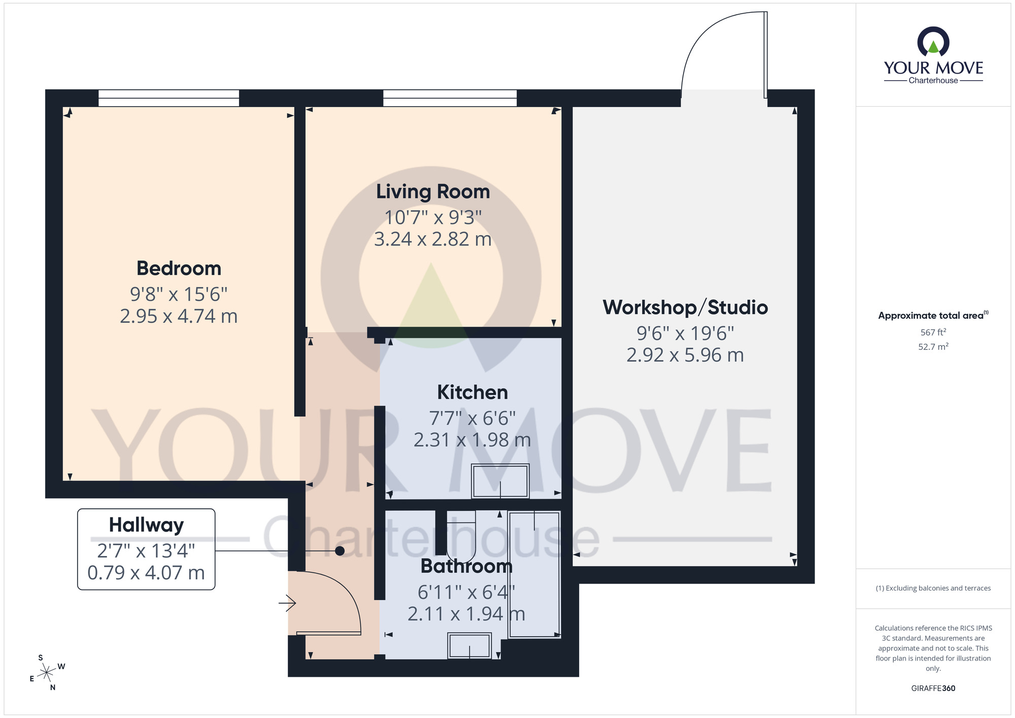 Floorplan of 1 bedroom Flat for sale, Ethelbert Crescent, Margate, Kent, CT9