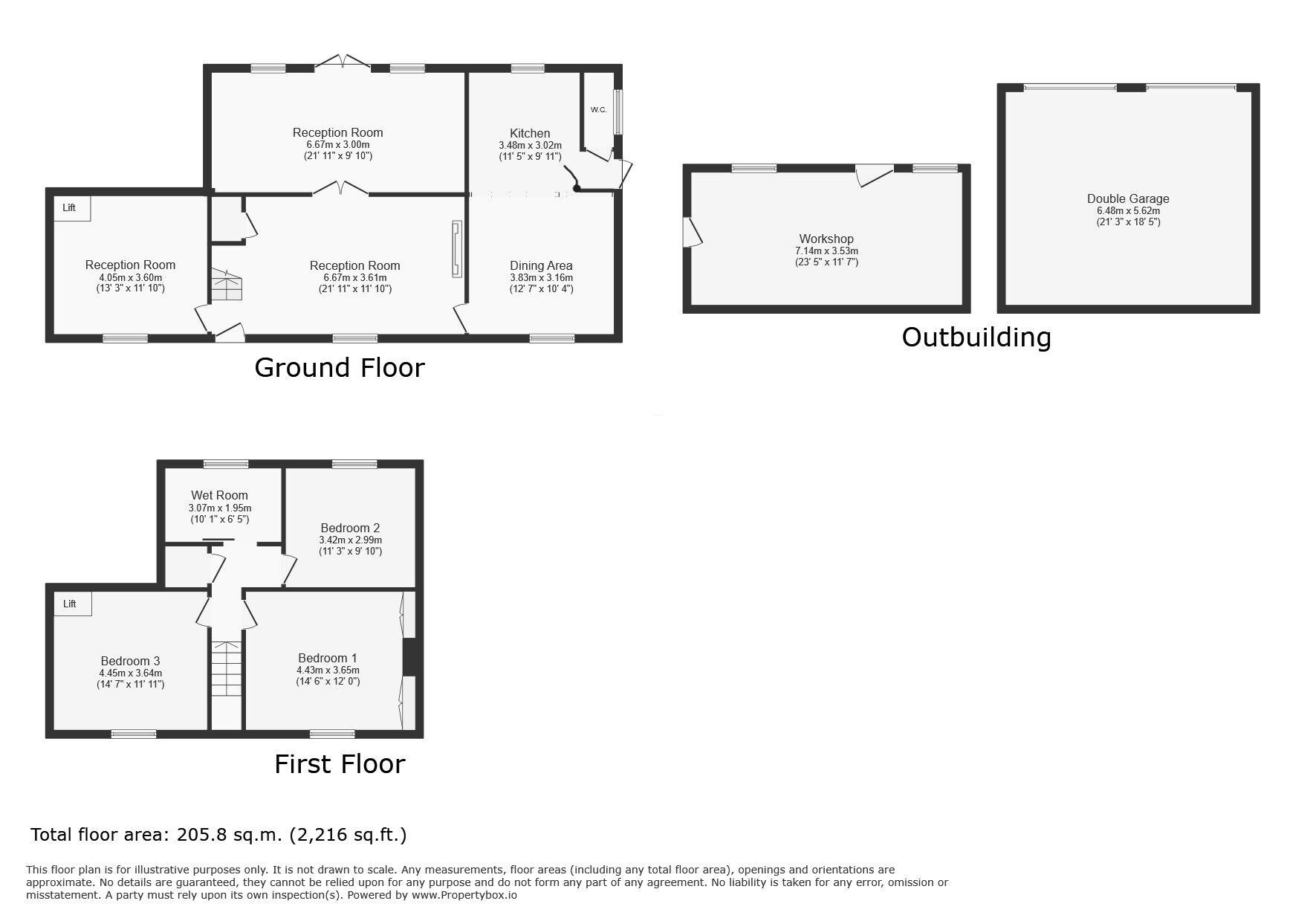 Floorplan of 3 bedroom End Terrace Property for sale, The Length, The Length, St. Nicholas At Wa, Kent, CT7