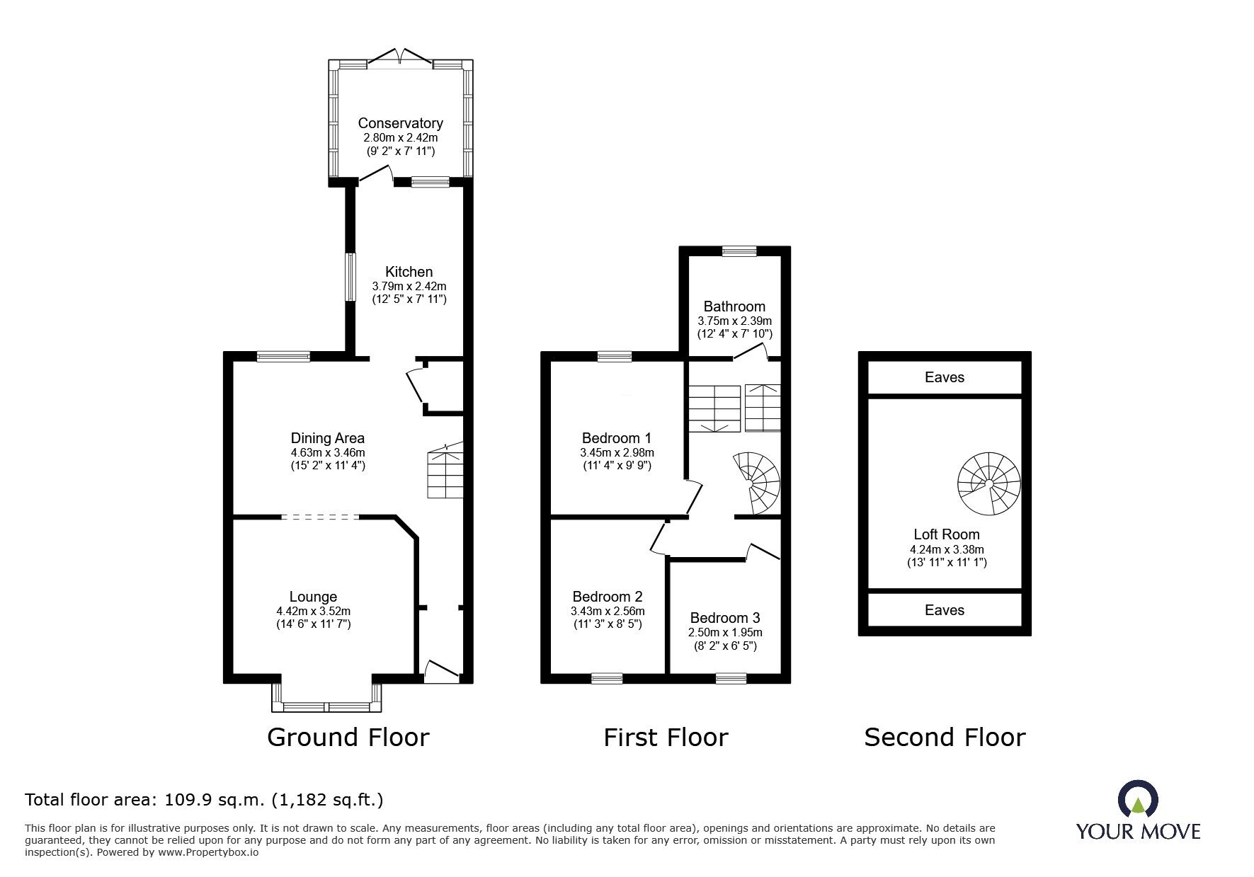 Floorplan of 3 bedroom Mid Terrace House for sale, College Road, Margate, Kent, CT9