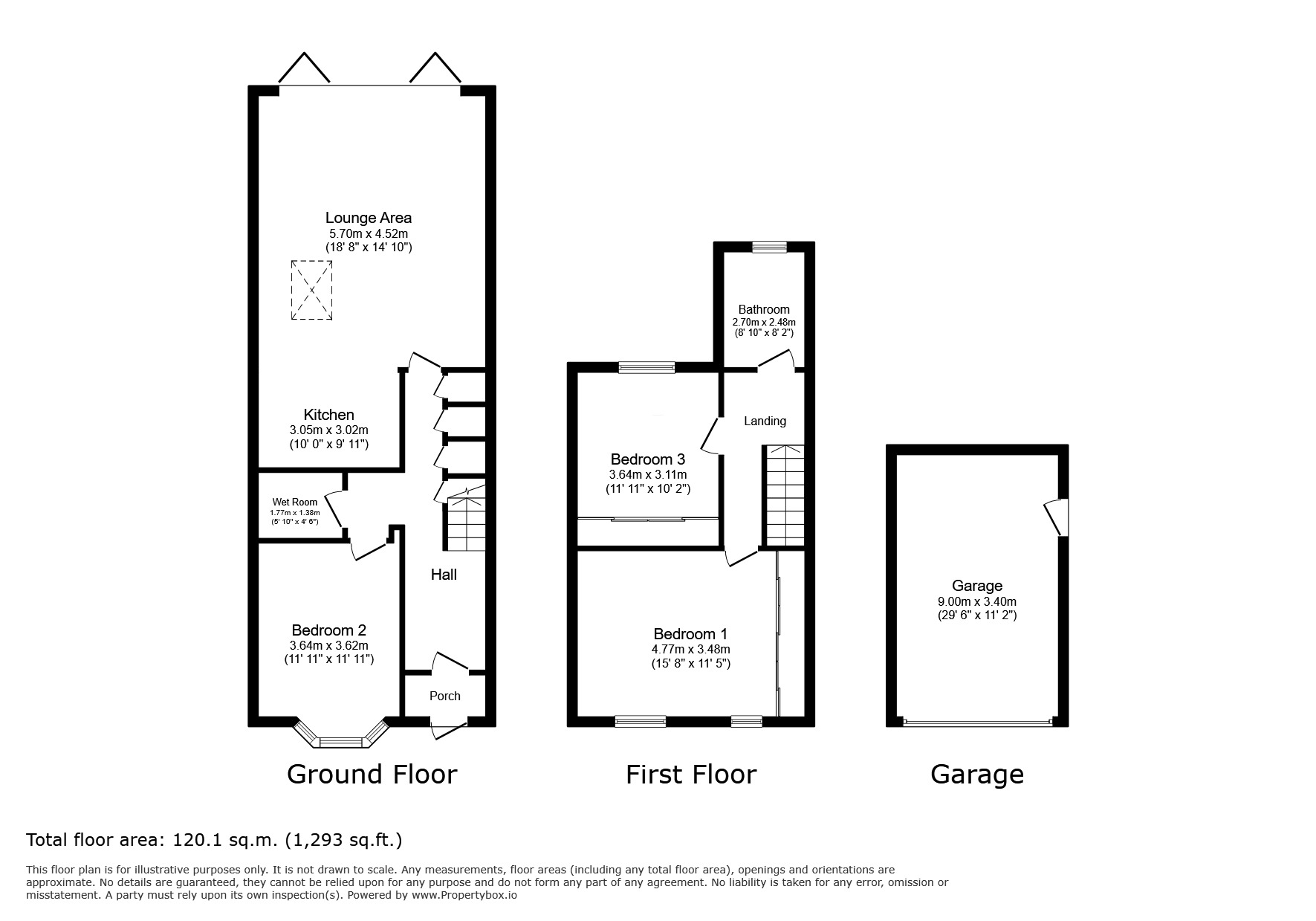 Floorplan of 3 bedroom Mid Terrace House for sale, Birds Avenue, Margate, Kent, CT9