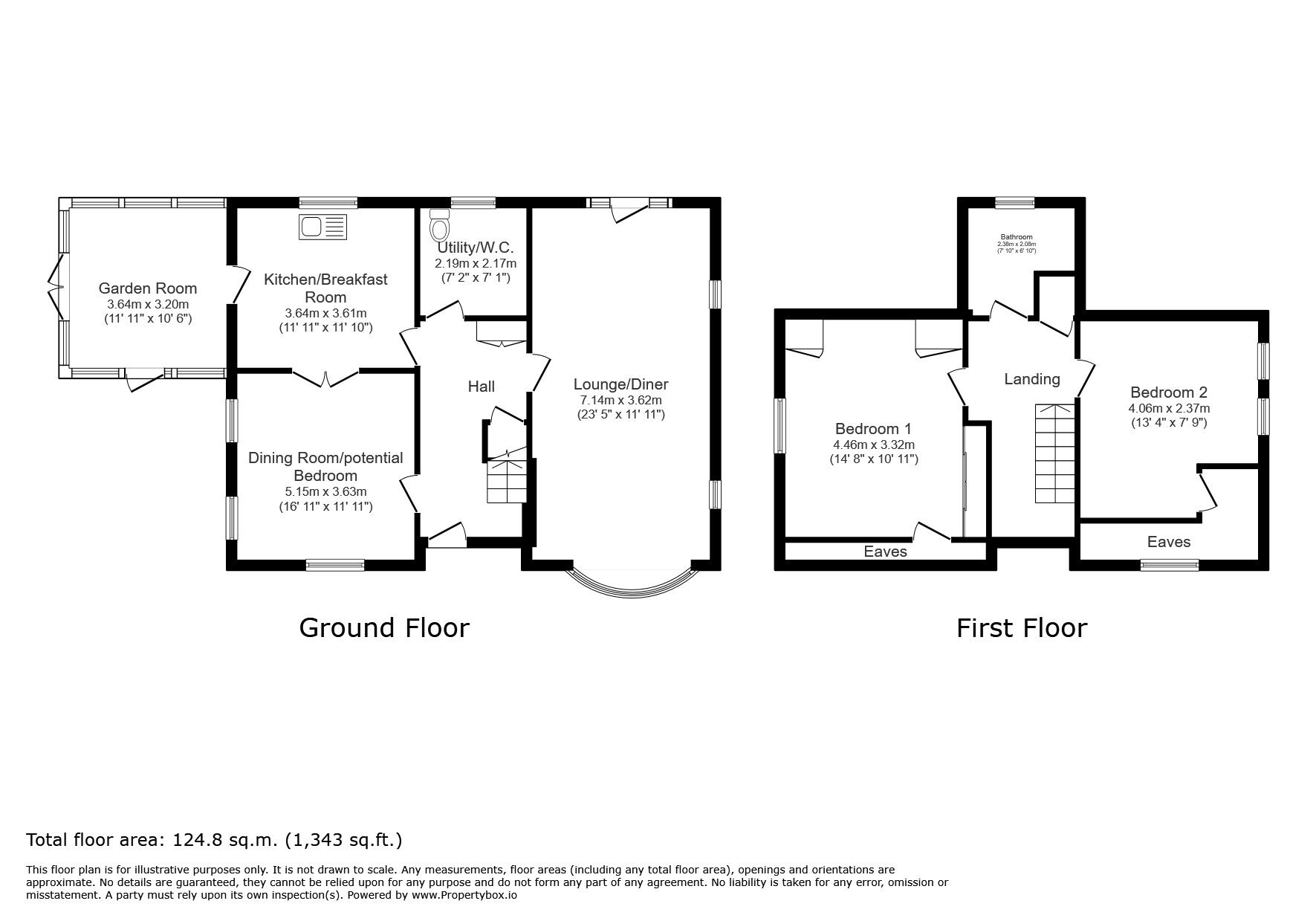Floorplan of 2 bedroom Detached House for sale, Jacob Close, Margate, Kent, CT9