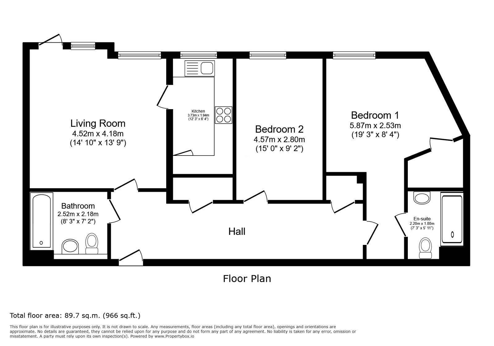 Floorplan of 2 bedroom Flat for sale, Nash Road, Margate, Kent, CT9