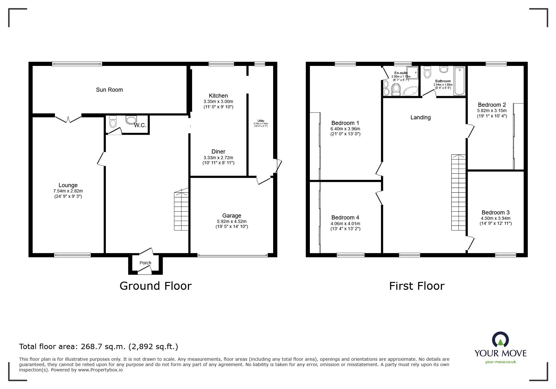 Floorplan of 4 bedroom Detached House for sale, Fitzroy Avenue, Broadstairs, Kent, CT10