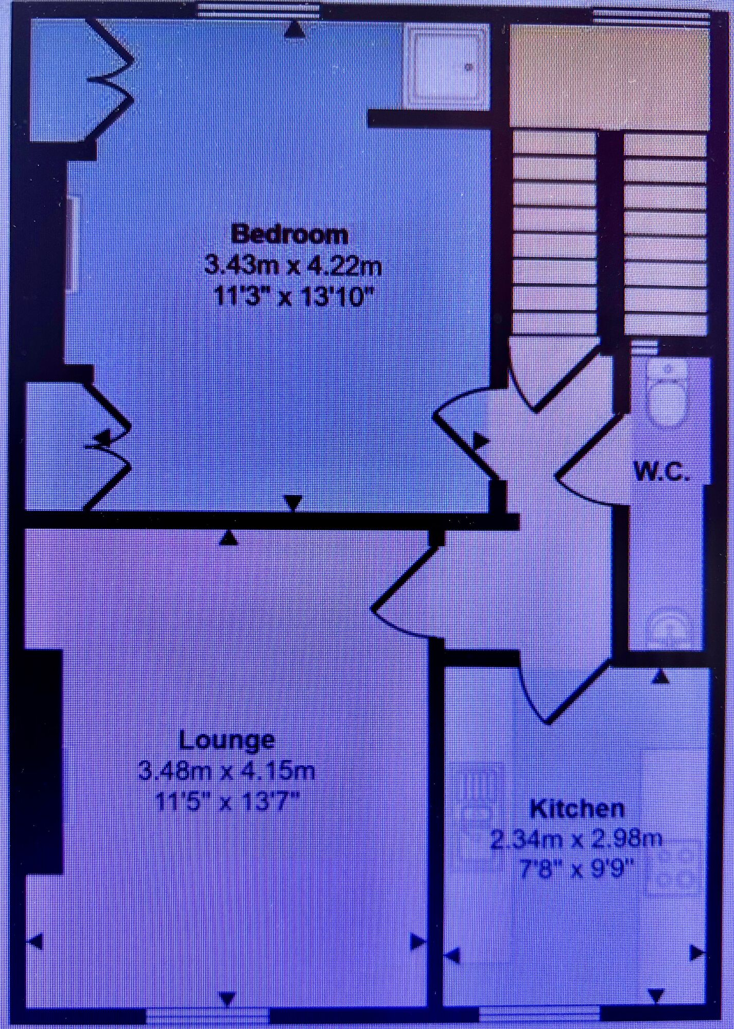 Floorplan of 1 bedroom Flat to rent, Canterbury Road, Margate, Kent, CT9