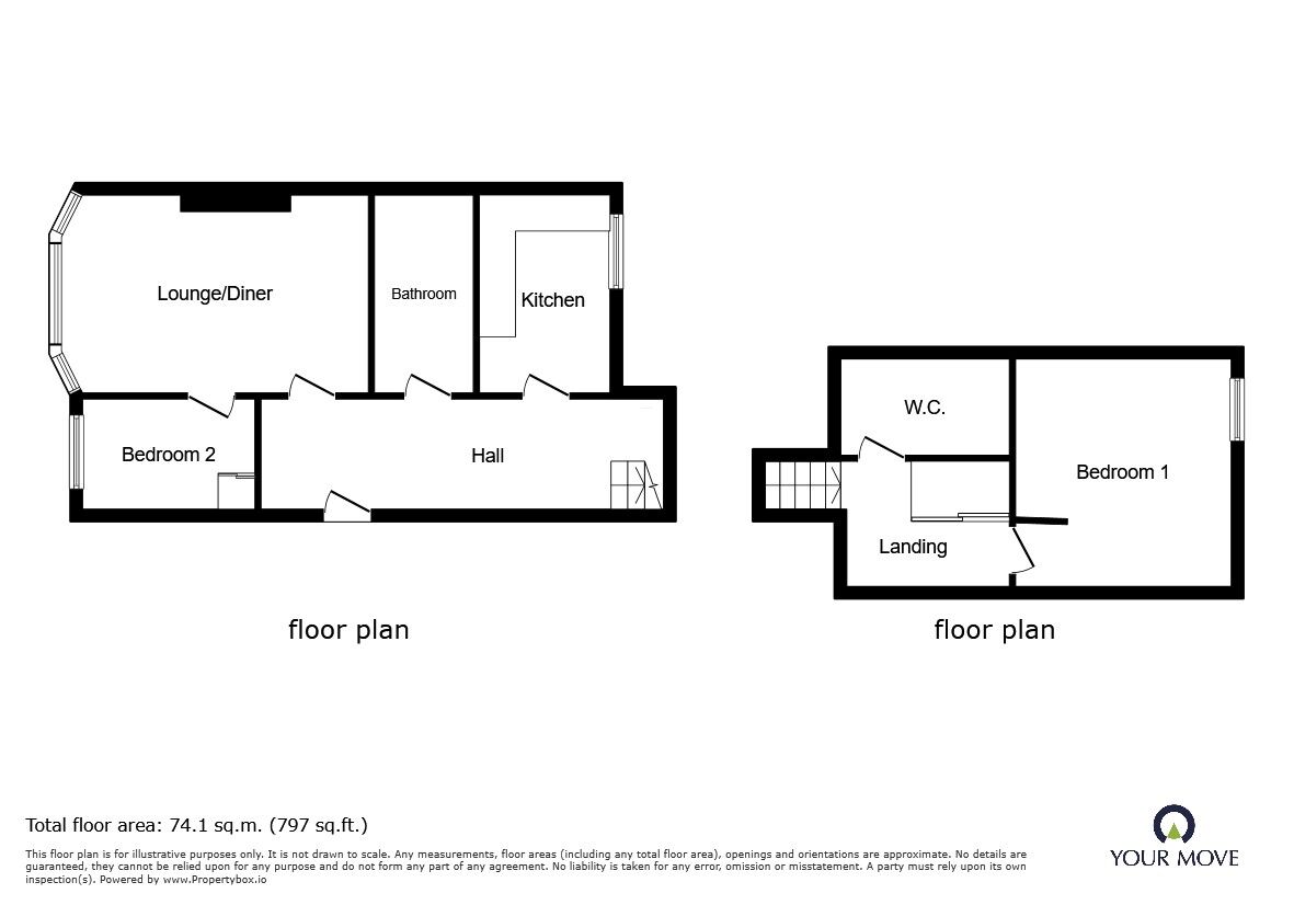 Floorplan of 2 bedroom Flat to rent, Gordon Road, Kent, CT9