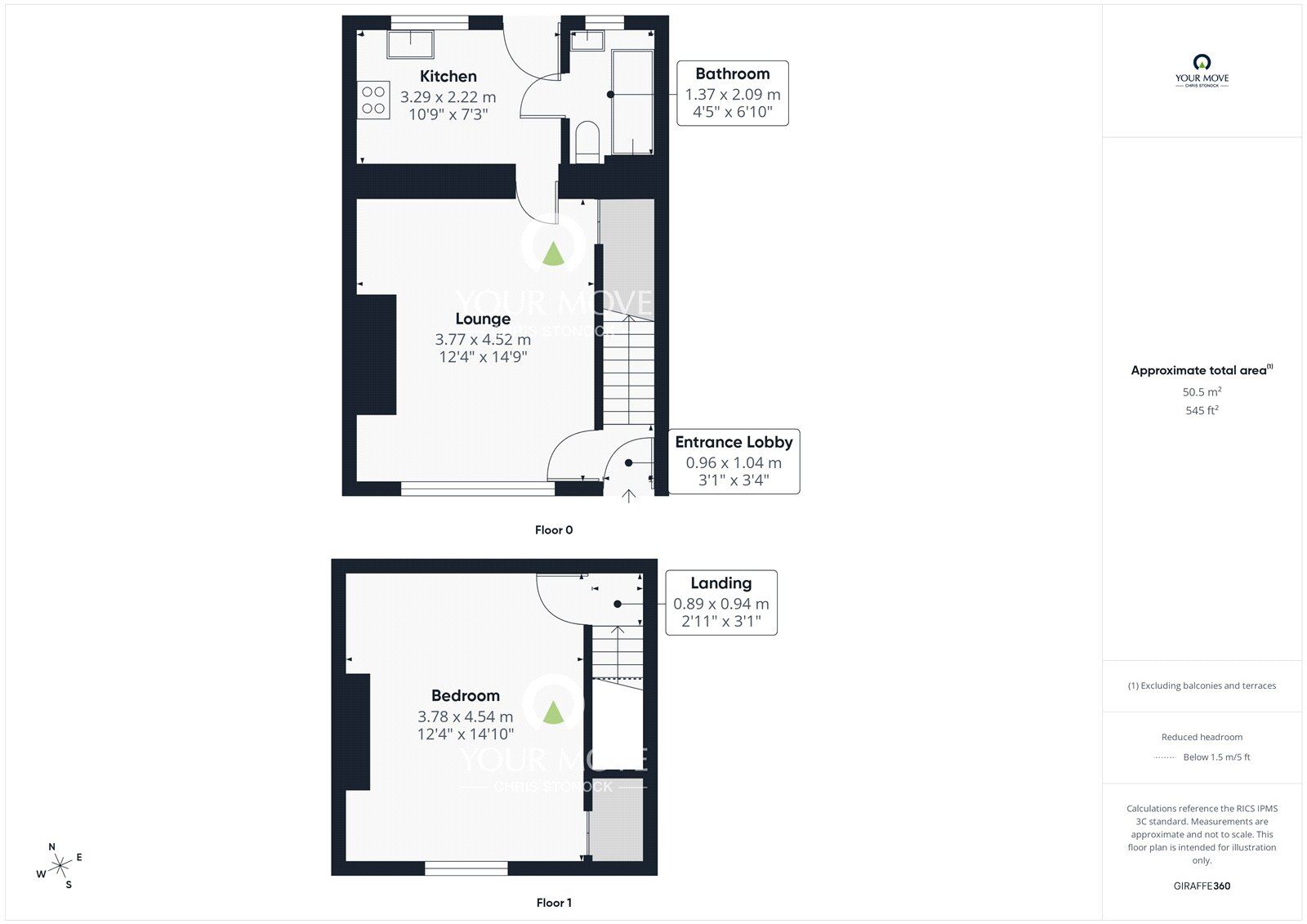 Floorplan of 1 bedroom Mid Terrace House to rent, Durham Road, Consett, County Durham, DH8