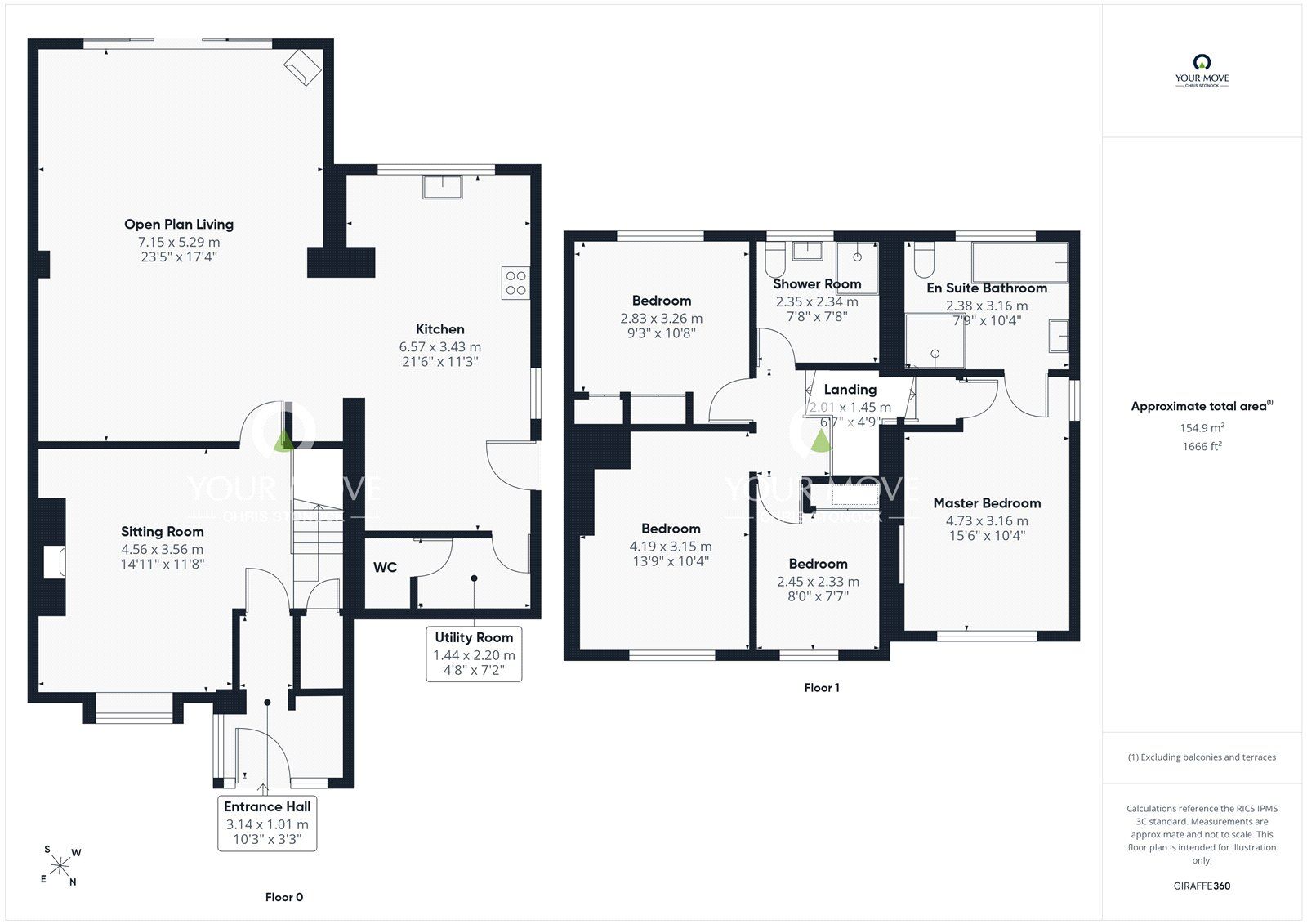 Floorplan of 4 bedroom Semi Detached House to rent, St. Cuthberts Avenue  Blackhill, Consett, Durham, DH8