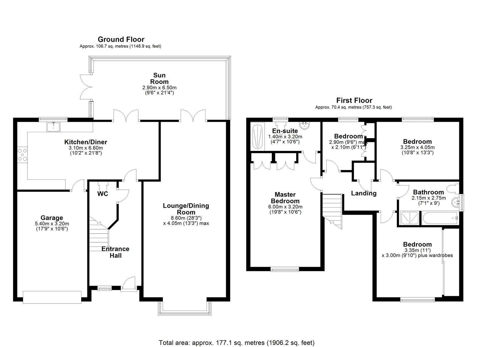 Floorplan of 4 bedroom Detached House for sale, Barnsley Way, Shotley Bridge, Durham, DH8