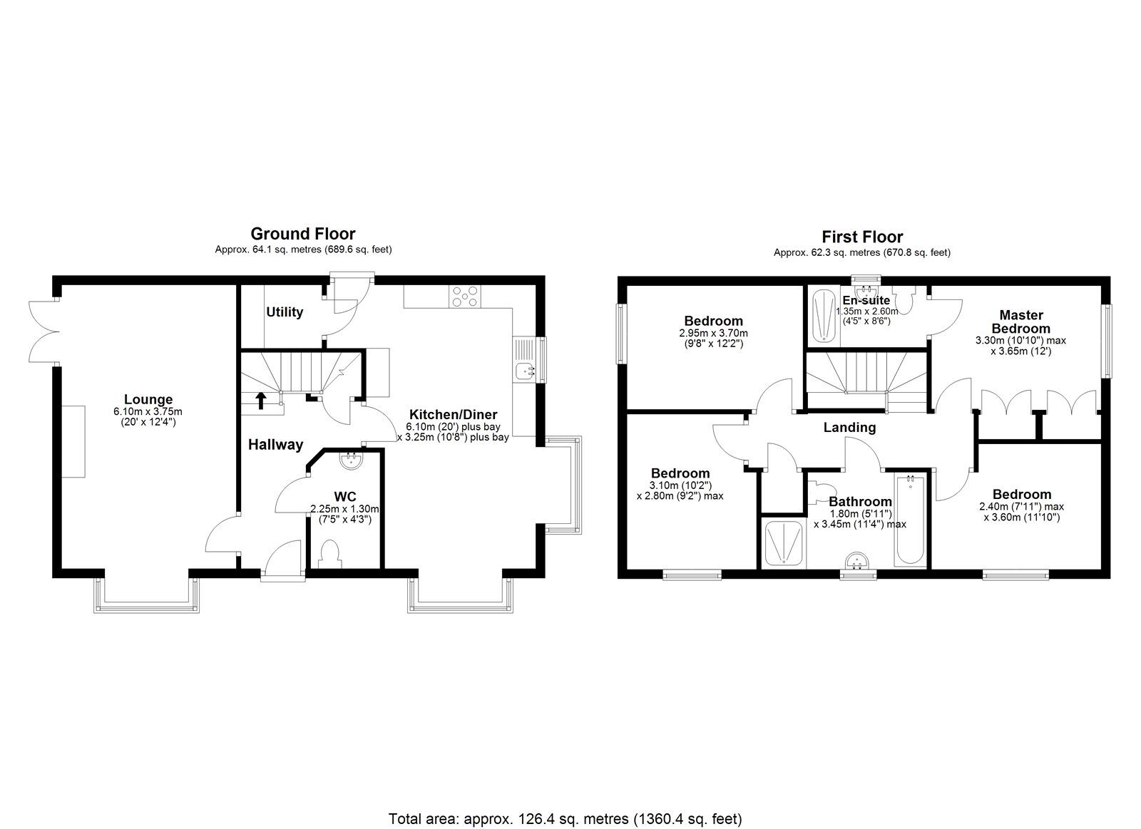 Floorplan of 4 bedroom Detached House for sale, Lievers Close, Shotley Bridge, Consett, Durham, DH8