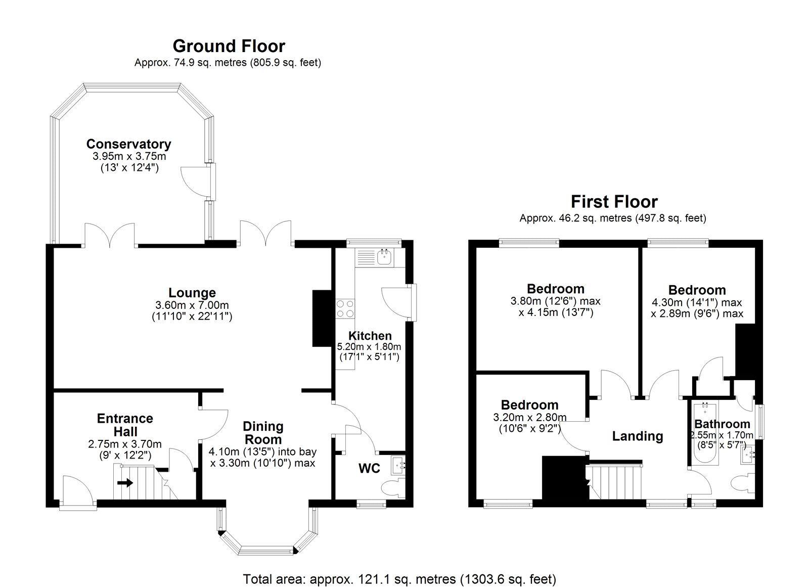 Floorplan of 3 bedroom Semi Detached House for sale, St. Cuthberts Avenue, Blackhill, Consett, Durham, DH8