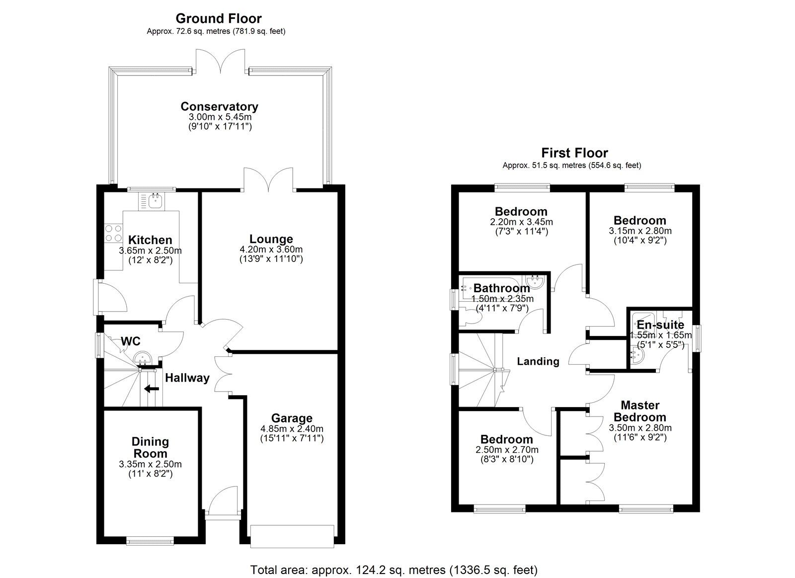 Floorplan of 4 bedroom Detached House for sale, Mickleton Close, Templetown, Consett, Durham, DH8