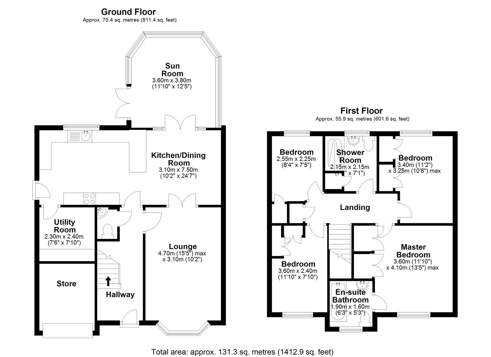Floorplan of 4 bedroom Detached House for sale, Mickleton Close, Templetown, Consett, Durham, DH8