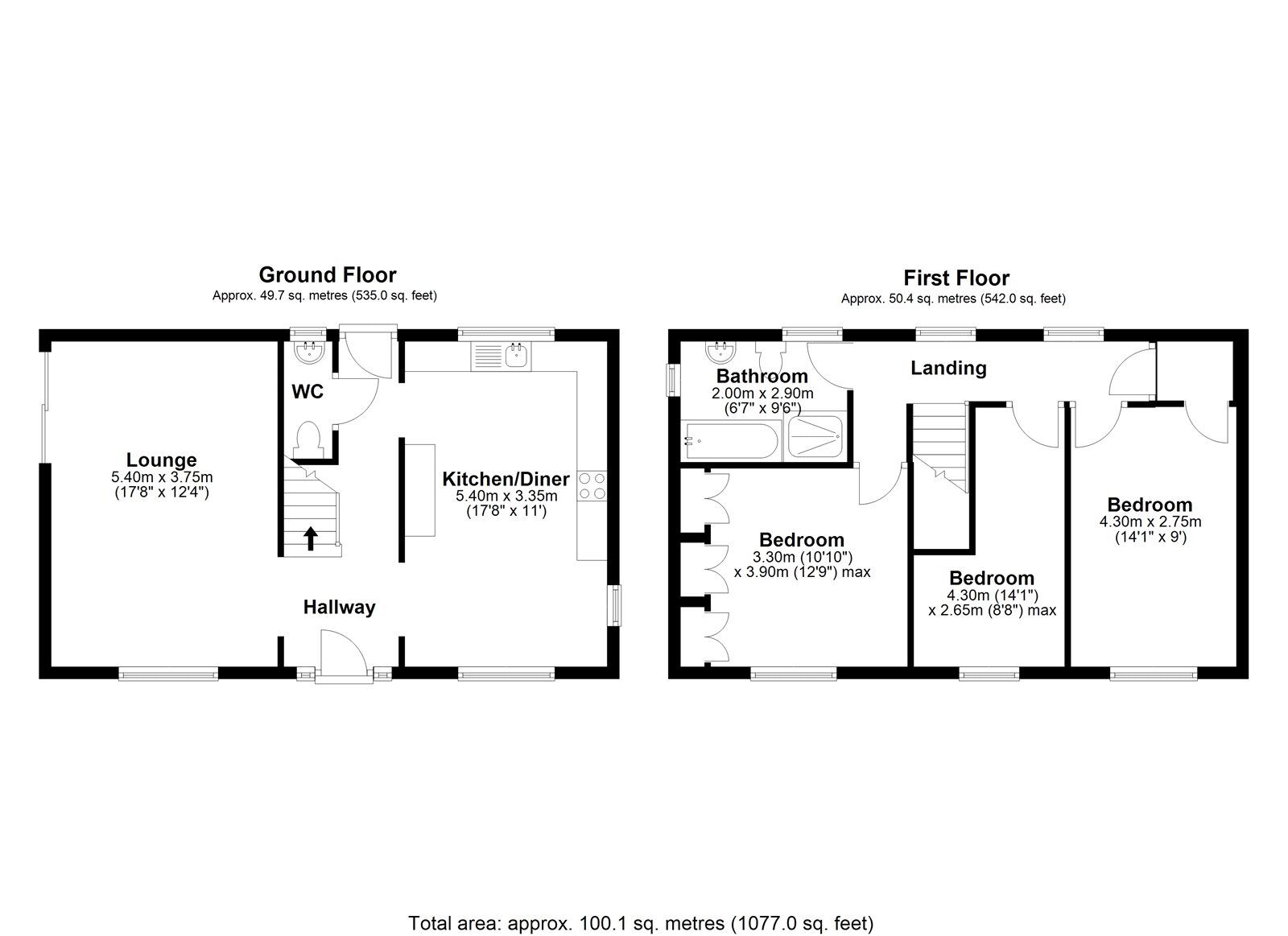 Floorplan of 3 bedroom Detached House for sale, Lee Hill Court, Lanchester, Durham, DH7