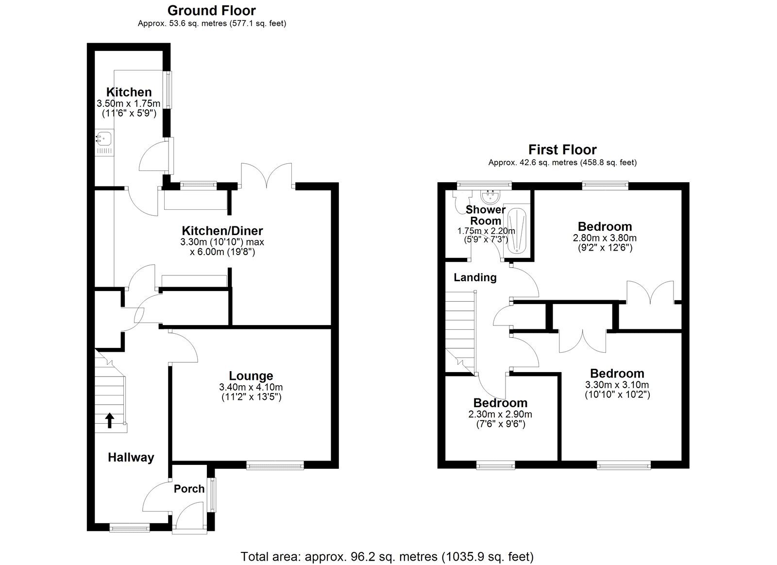 Floorplan of 3 bedroom Mid Terrace House for sale, North Magdalene, Medomsley, Consett, Durham, DH8