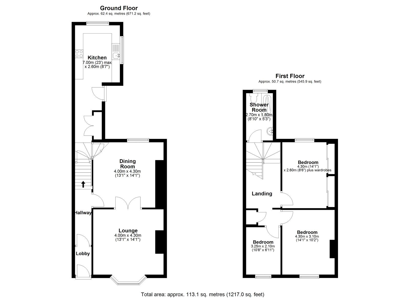 Floorplan of 3 bedroom Mid Terrace House for sale, Sherburn Terrace, Consett, Durham, DH8