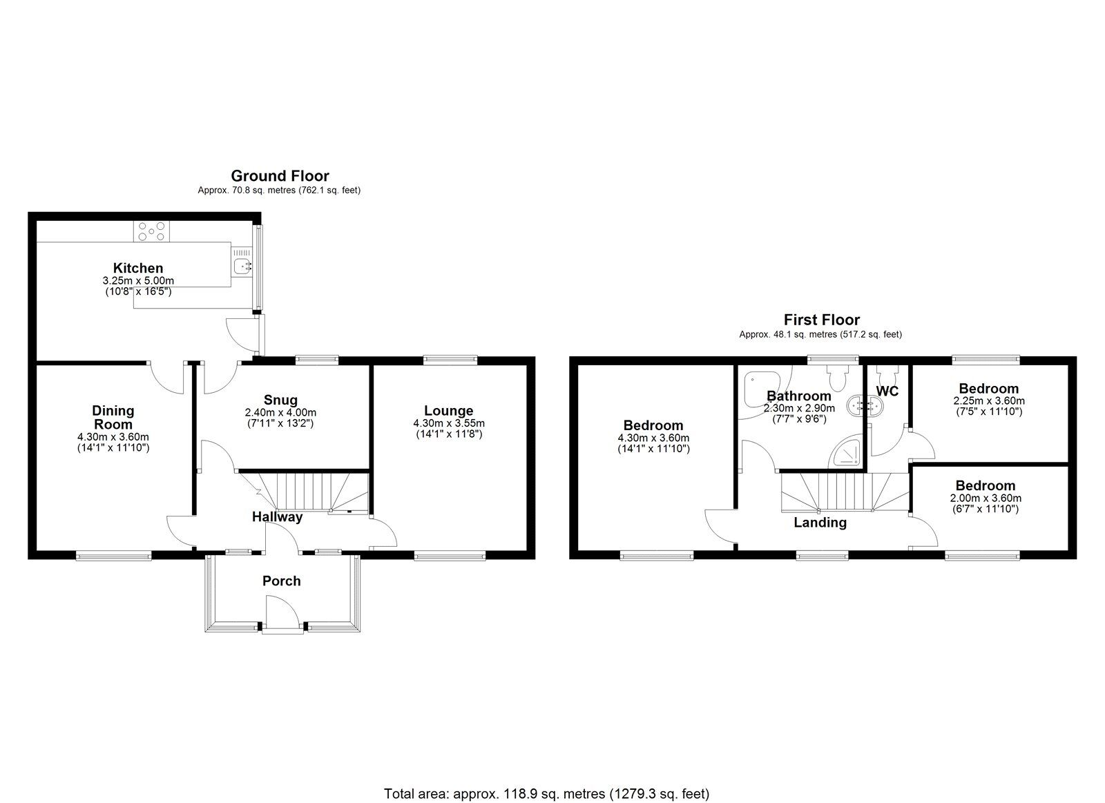 Floorplan of 3 bedroom Semi Detached House for sale, Fines Road  Medomsley, Consett, Durham, DH8