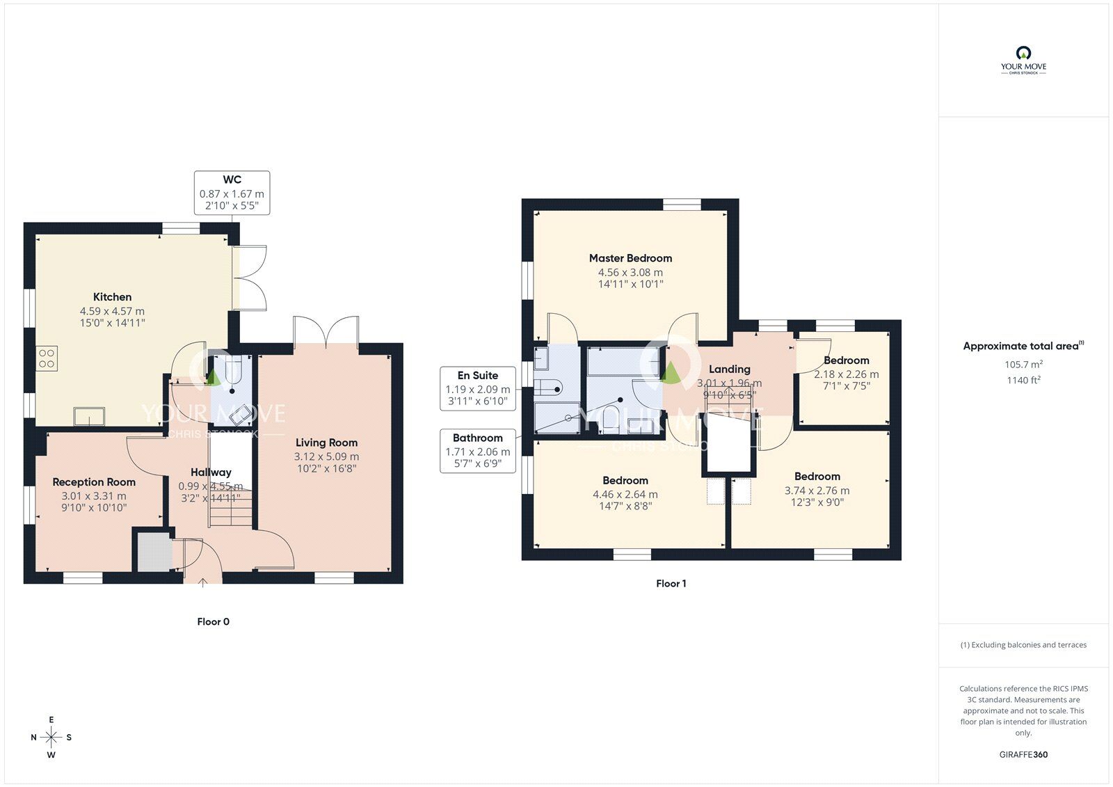 Floorplan of 4 bedroom Detached House for sale, Abbotts Way, Consett, Durham, DH8