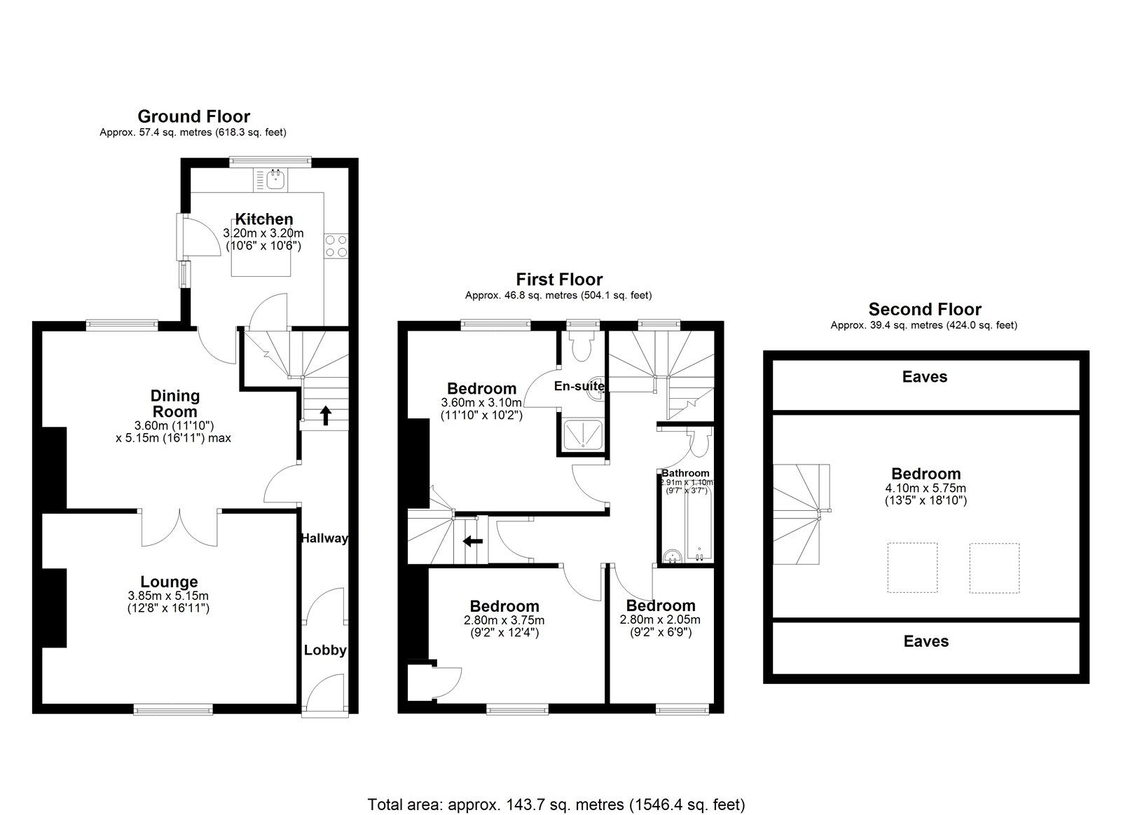 Floorplan of 4 bedroom Mid Terrace House for sale, Roger Street,  Blackhill, Consett, Durham, DH8