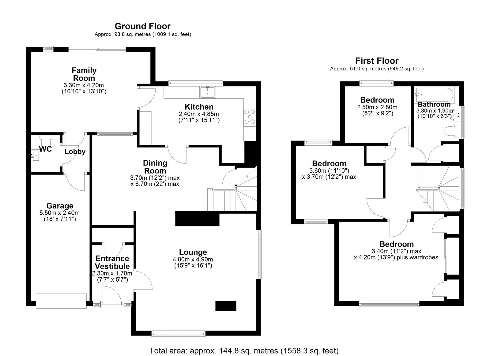 Floorplan of 3 bedroom Link Detached House for sale, Glenside, Shotley Bridge, Consett, Durham, DH8