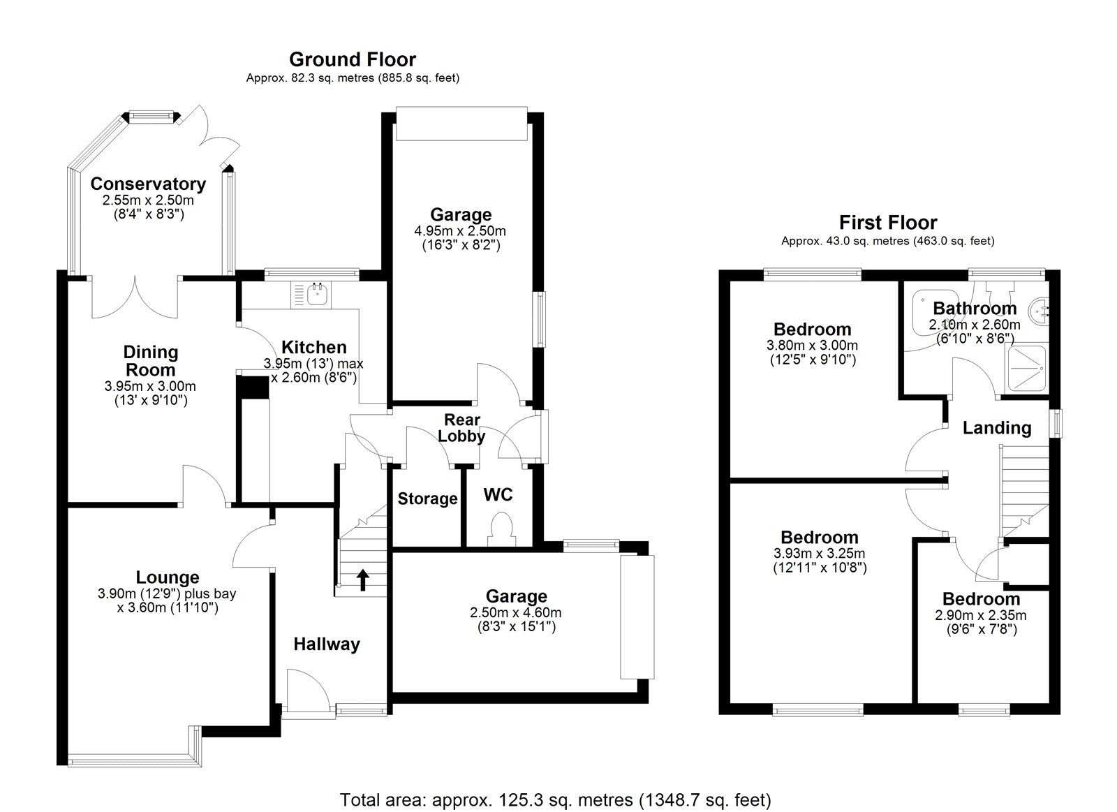 Floorplan of 3 bedroom Semi Detached House for sale, Greenfield Terrace, Annfield Plain, Stanley, Durham, DH9