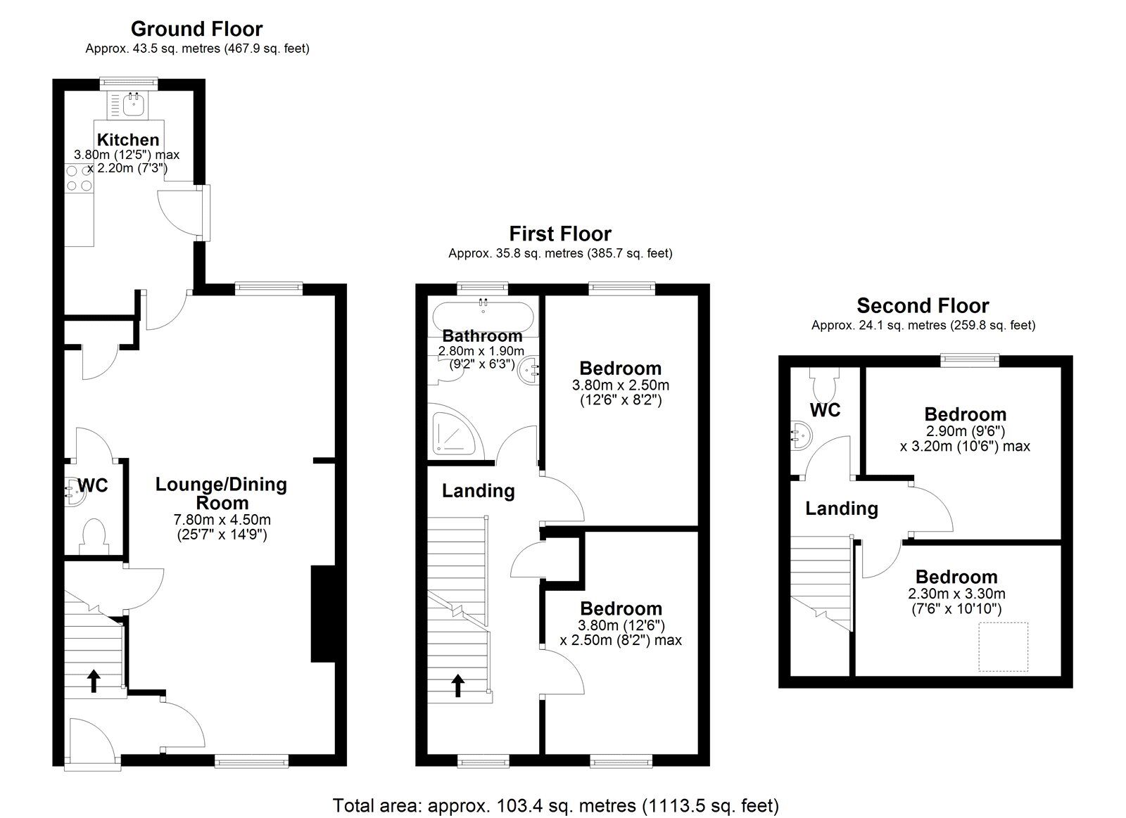 Floorplan of 4 bedroom End Terrace House for sale, Palmerston Street, Consett, Durham, DH8